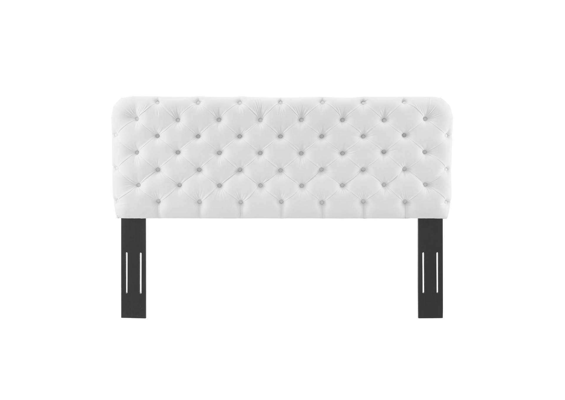 Lizzy White Tufted Full/Queen Performance Velvet Headboard,Modway