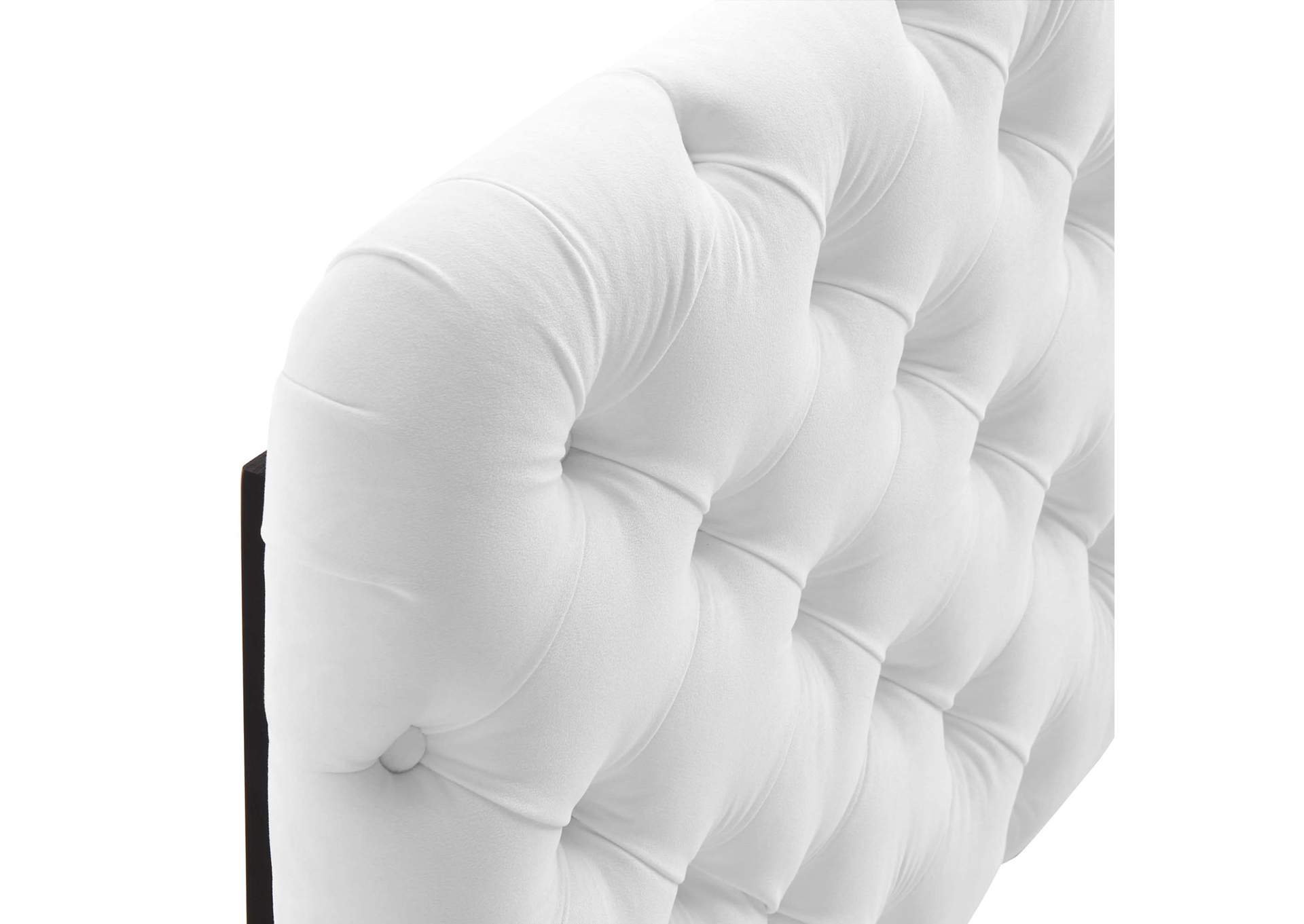 Lizzy White Tufted Full/Queen Performance Velvet Headboard,Modway