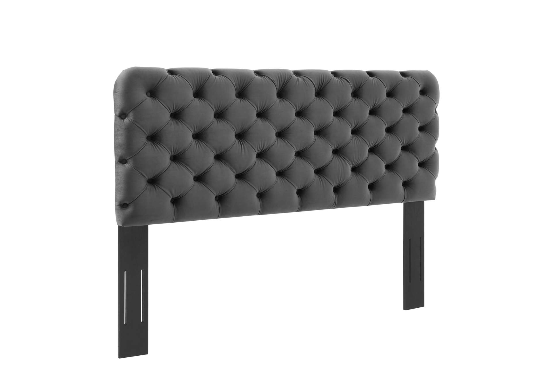 Lizzy Charcoal Tufted King/California King Performance Velvet Headboard,Modway