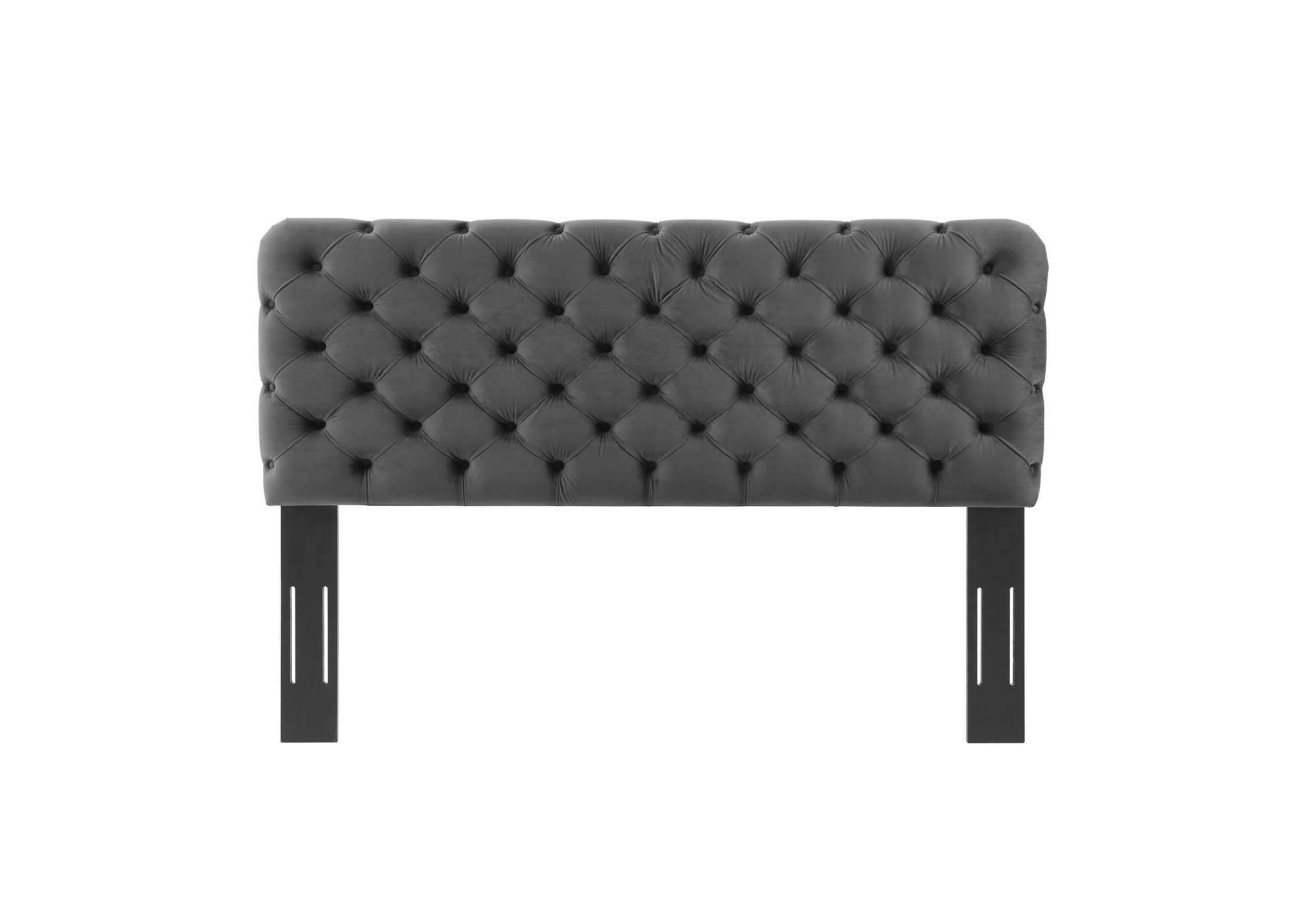 Lizzy Charcoal Tufted King/California King Performance Velvet Headboard,Modway