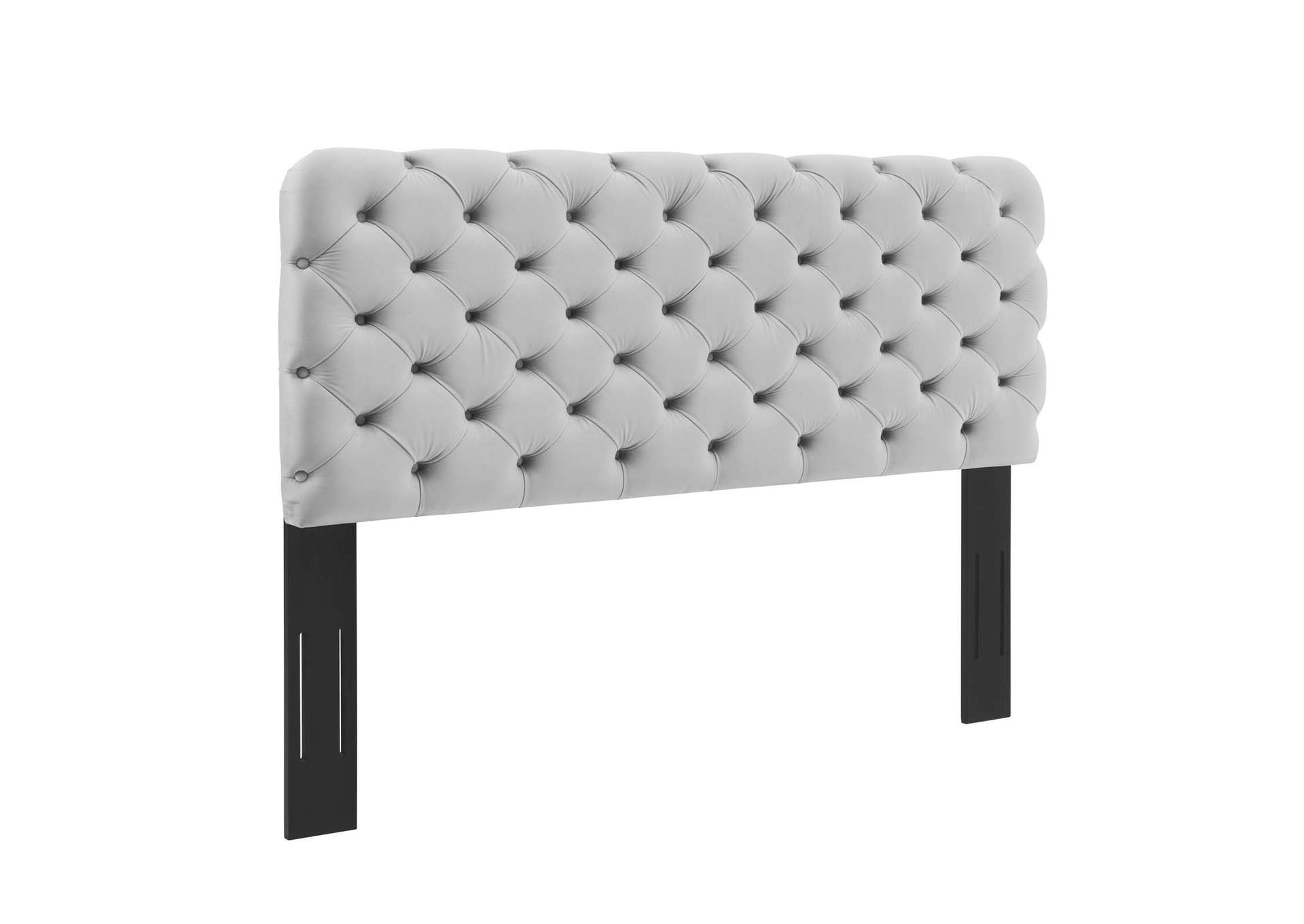 Lizzy Light Gray Tufted King/California King Performance Velvet Headboard,Modway