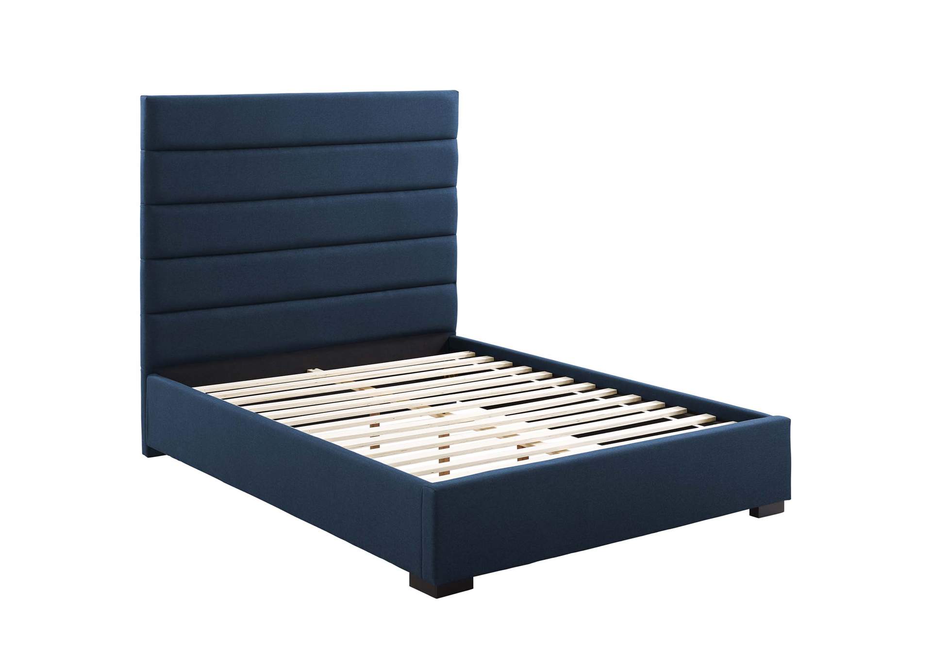 Blue Genevieve Queen Upholstered Fabric Platform Bed,Modway