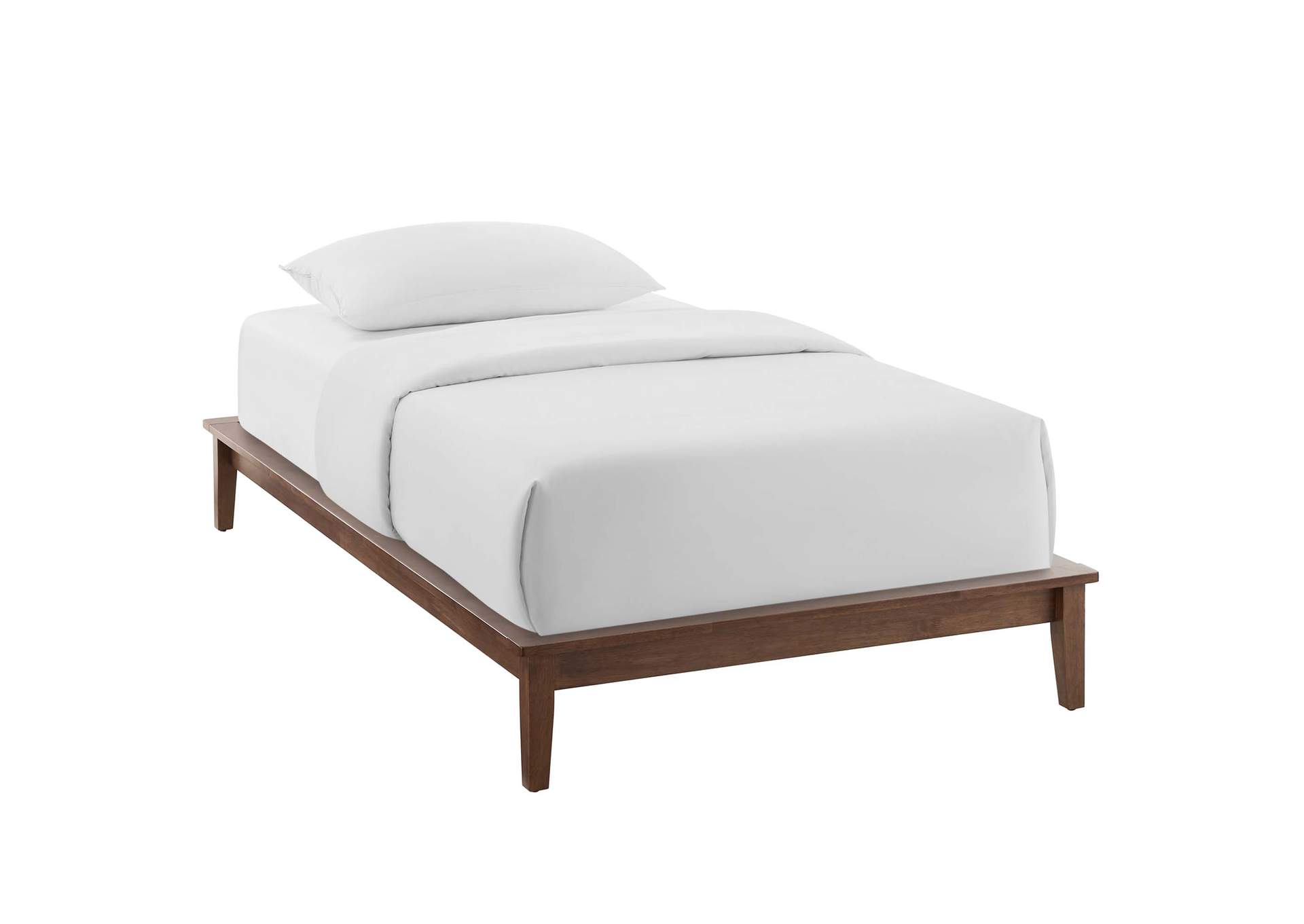 Walnut Lodge Twin Wood Platform Bed Frame,Modway