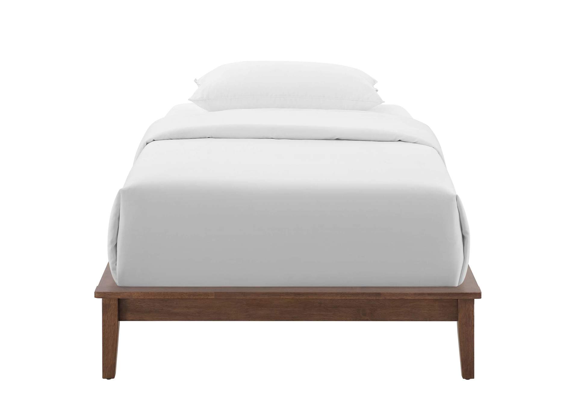 Walnut Lodge Twin Wood Platform Bed Frame,Modway