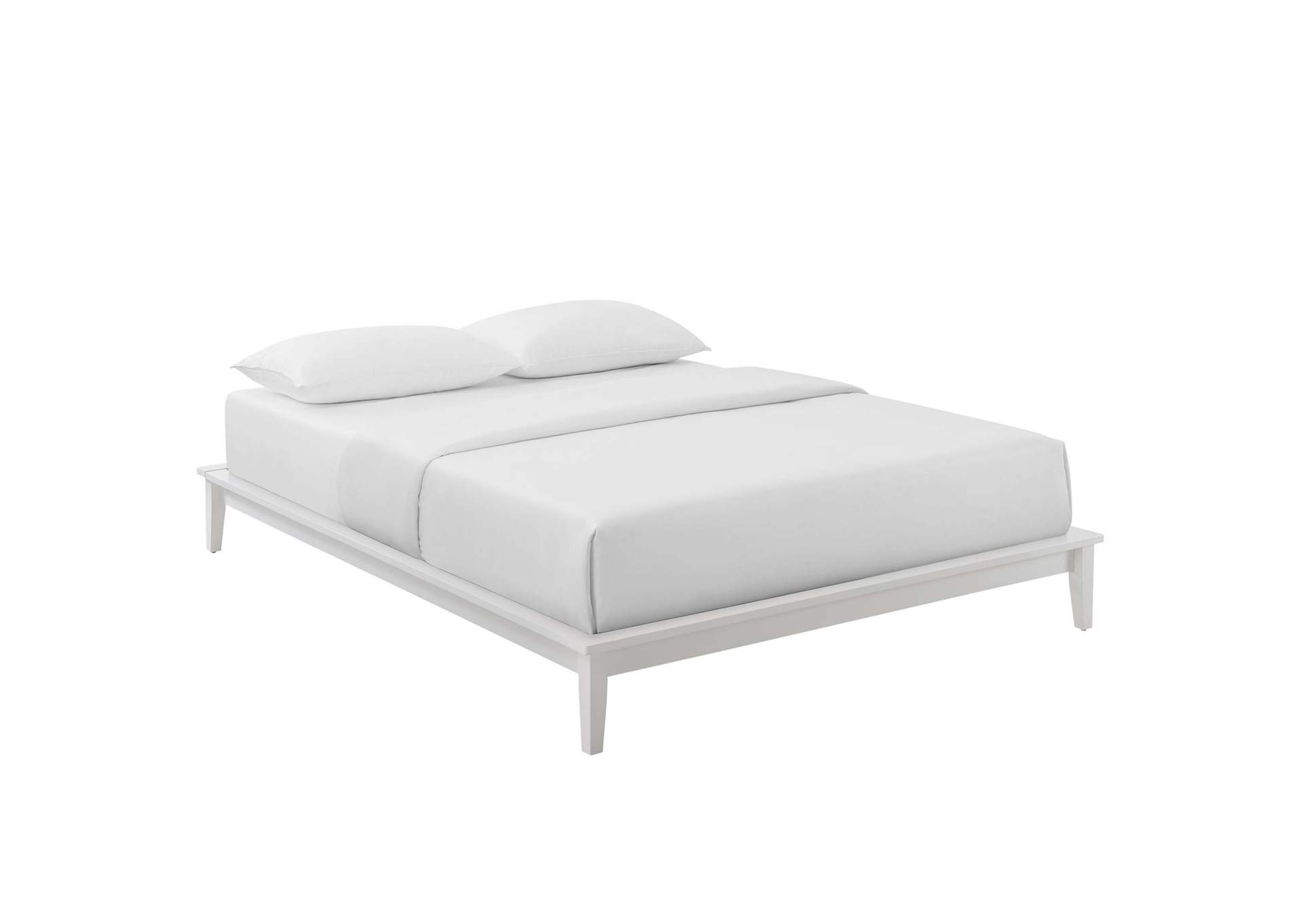 White Lodge Full Wood Platform Bed Frame,Modway