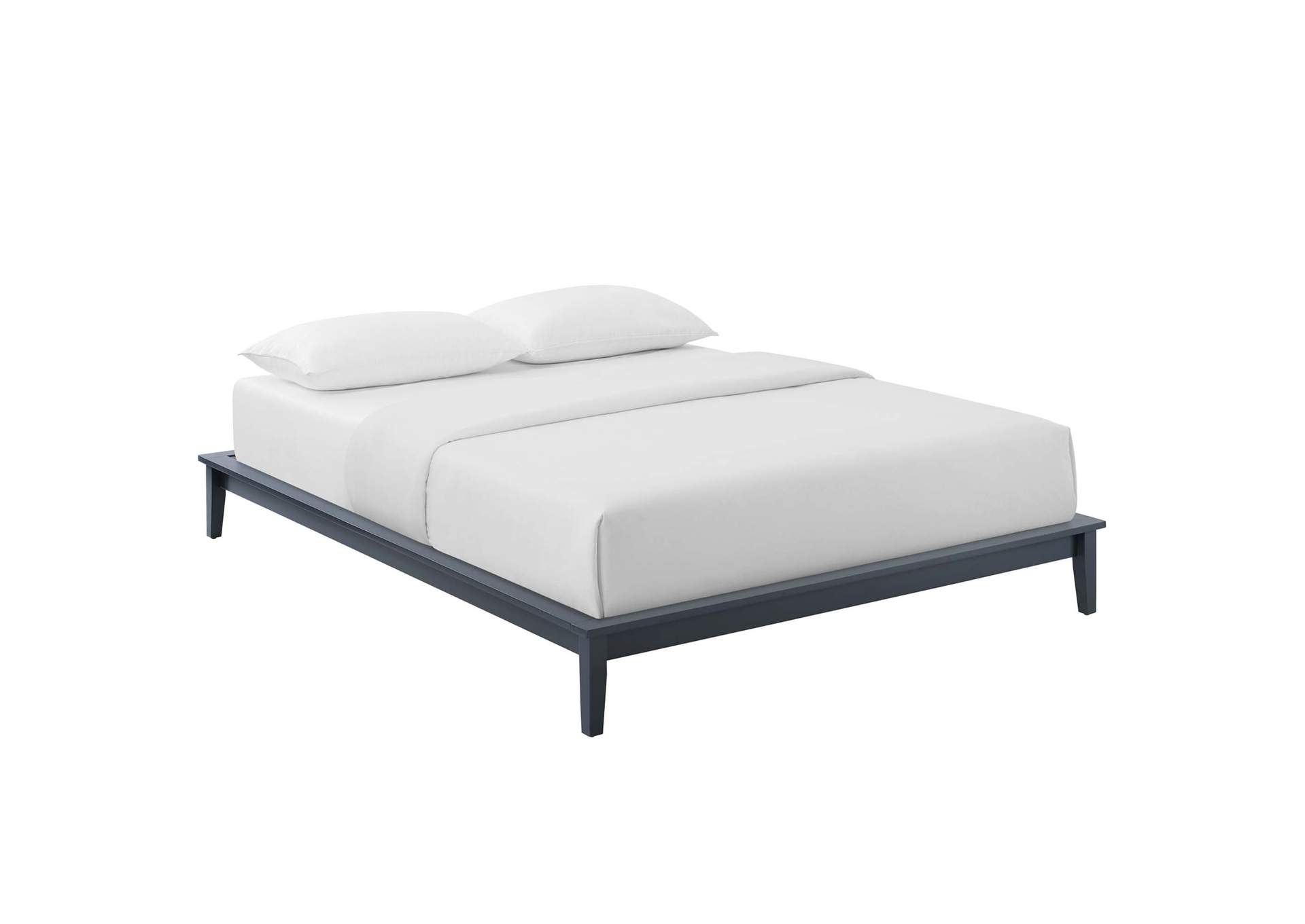 Gray Lodge Queen Wood Platform Bed Frame,Modway