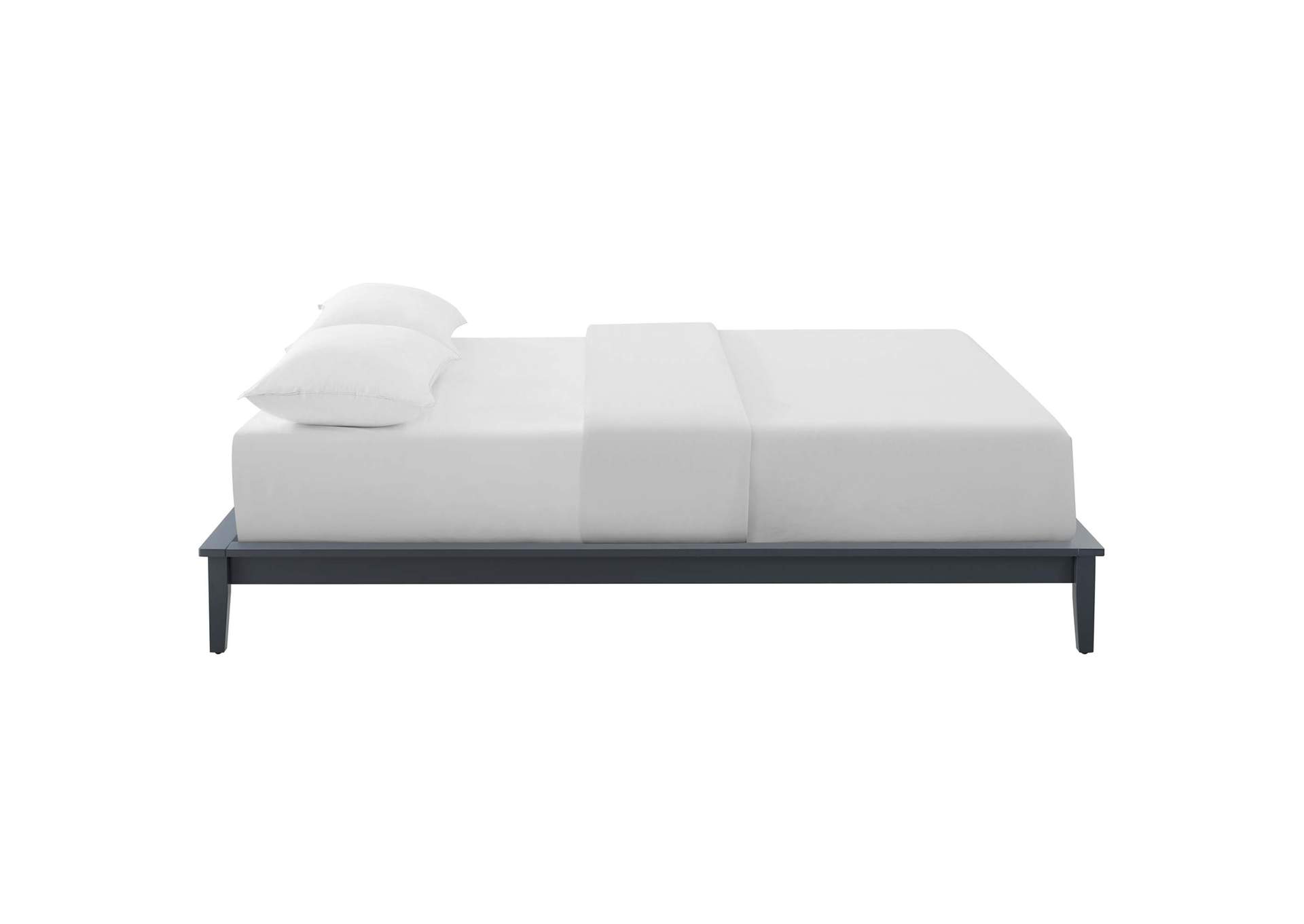 Gray Lodge Queen Wood Platform Bed Frame,Modway