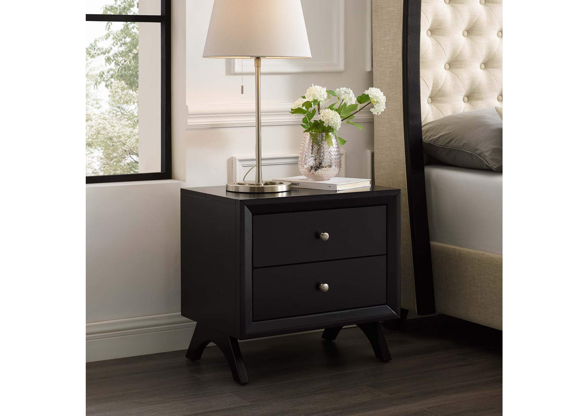 Cappuccino Providence Nightstand or End Table,Modway