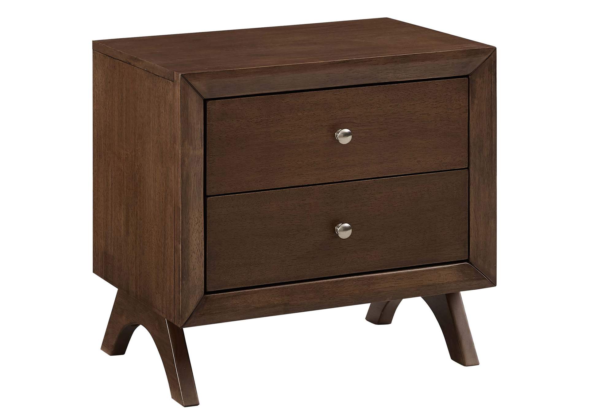 Walnut Providence Nightstand or End Table,Modway