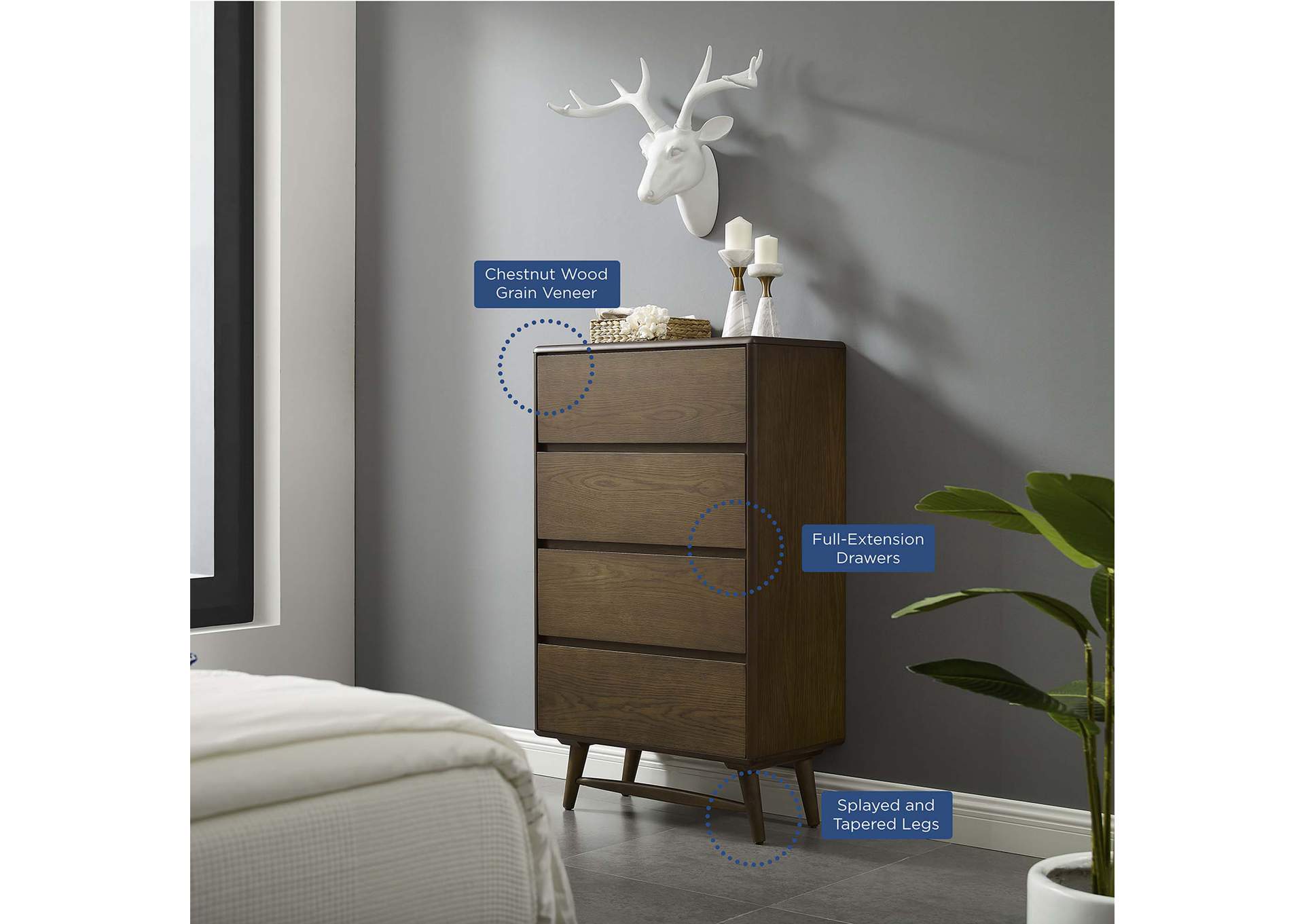 Chestnut Talwyn Wood Chest,Modway