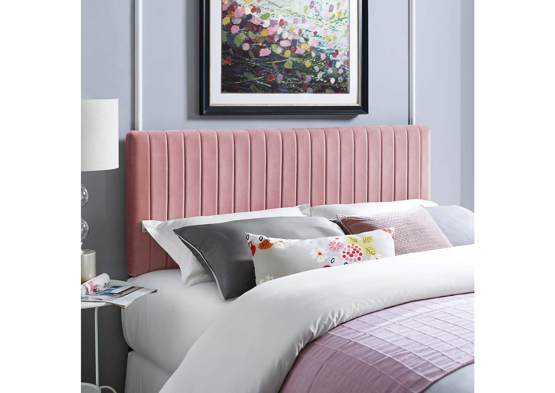 Keira Dusty Rose Full / Queen Performance Velvet Headboard,Modway