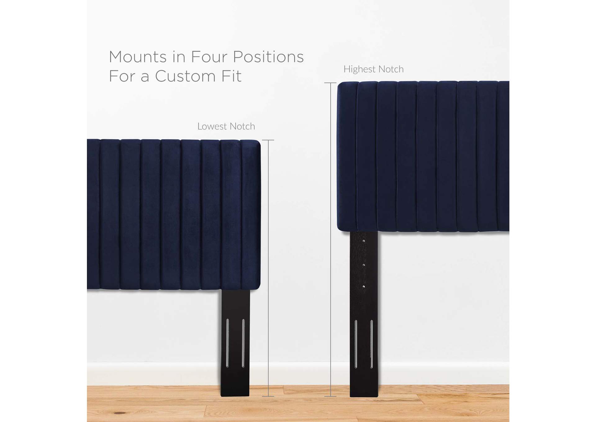 Keira Midnight Blue Full / Queen Performance Velvet Headboard,Modway