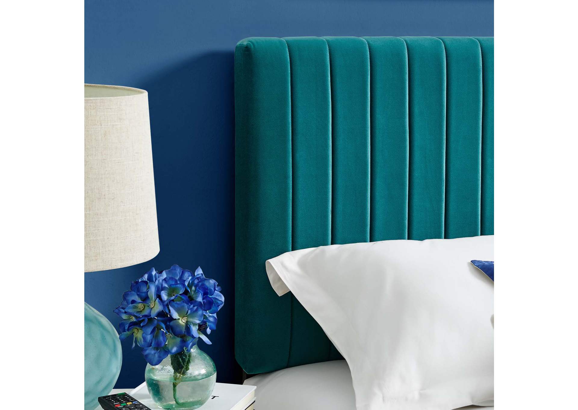 Keira Teal Full / Queen Performance Velvet Headboard,Modway