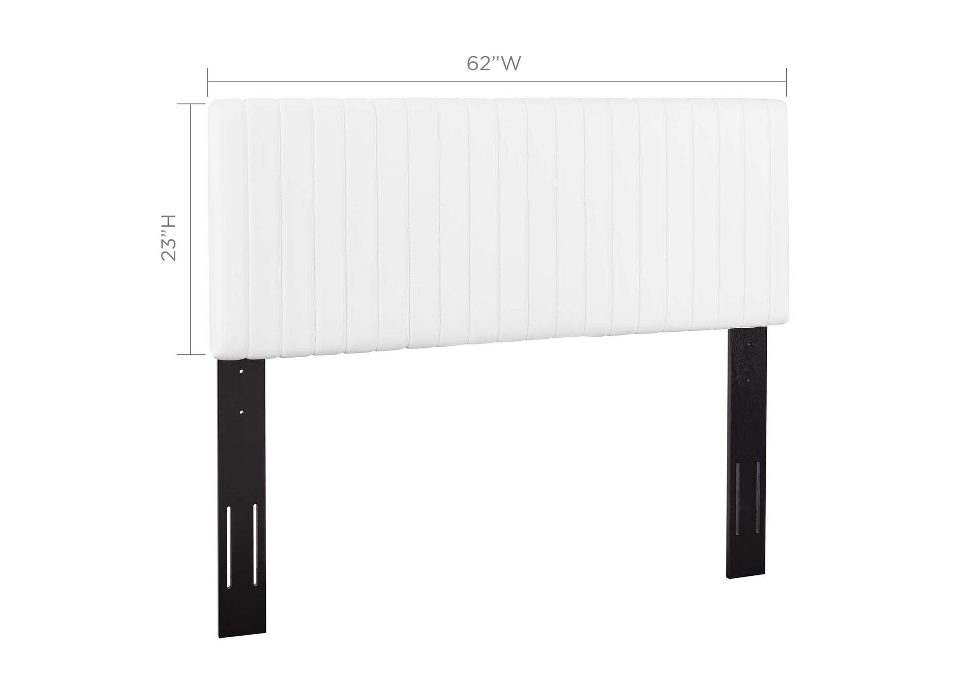 Keira White Full / Queen Faux Leather Headboard,Modway