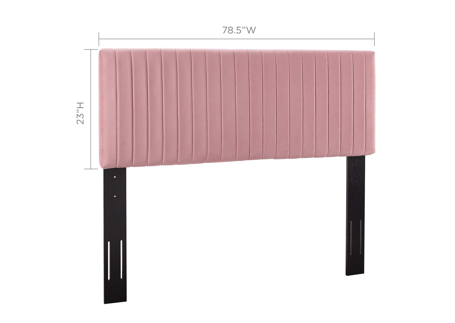 Keira Dusty Rose King/California King Performance Velvet Headboard,Modway