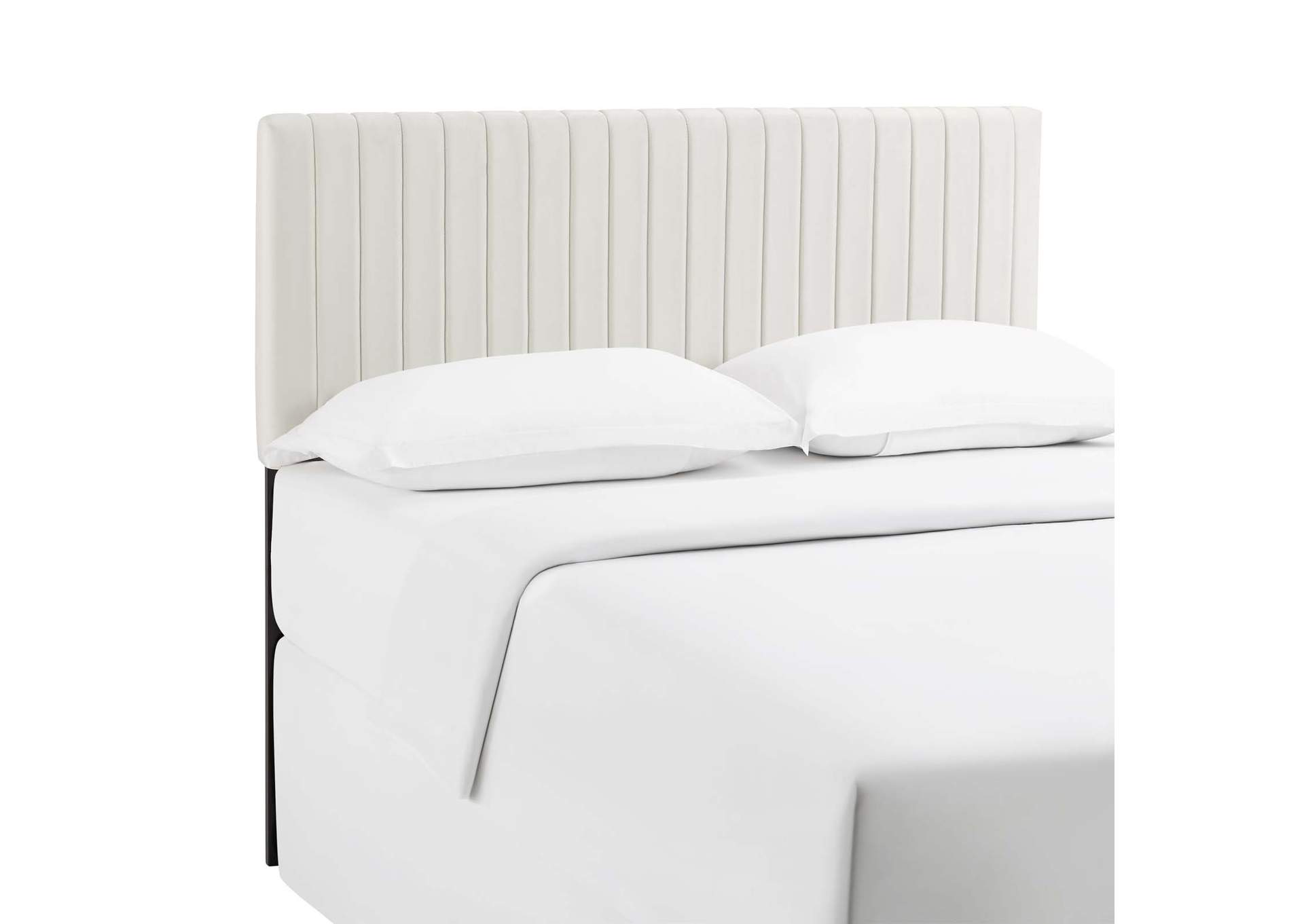 Keira Ivory King/California King Performance Velvet Headboard,Modway