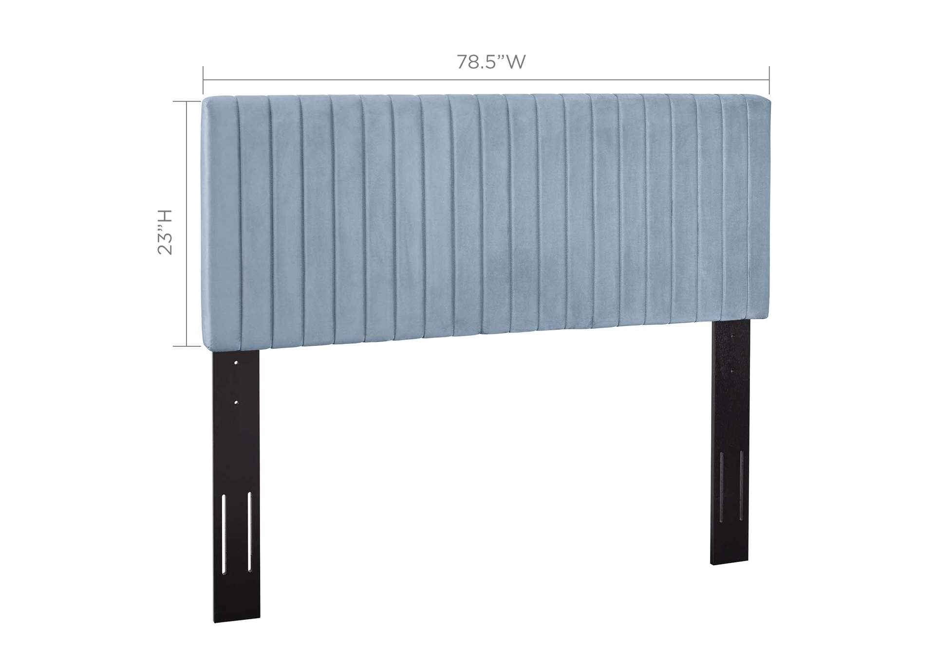 Keira Light Blue King/California King Performance Velvet Headboard,Modway