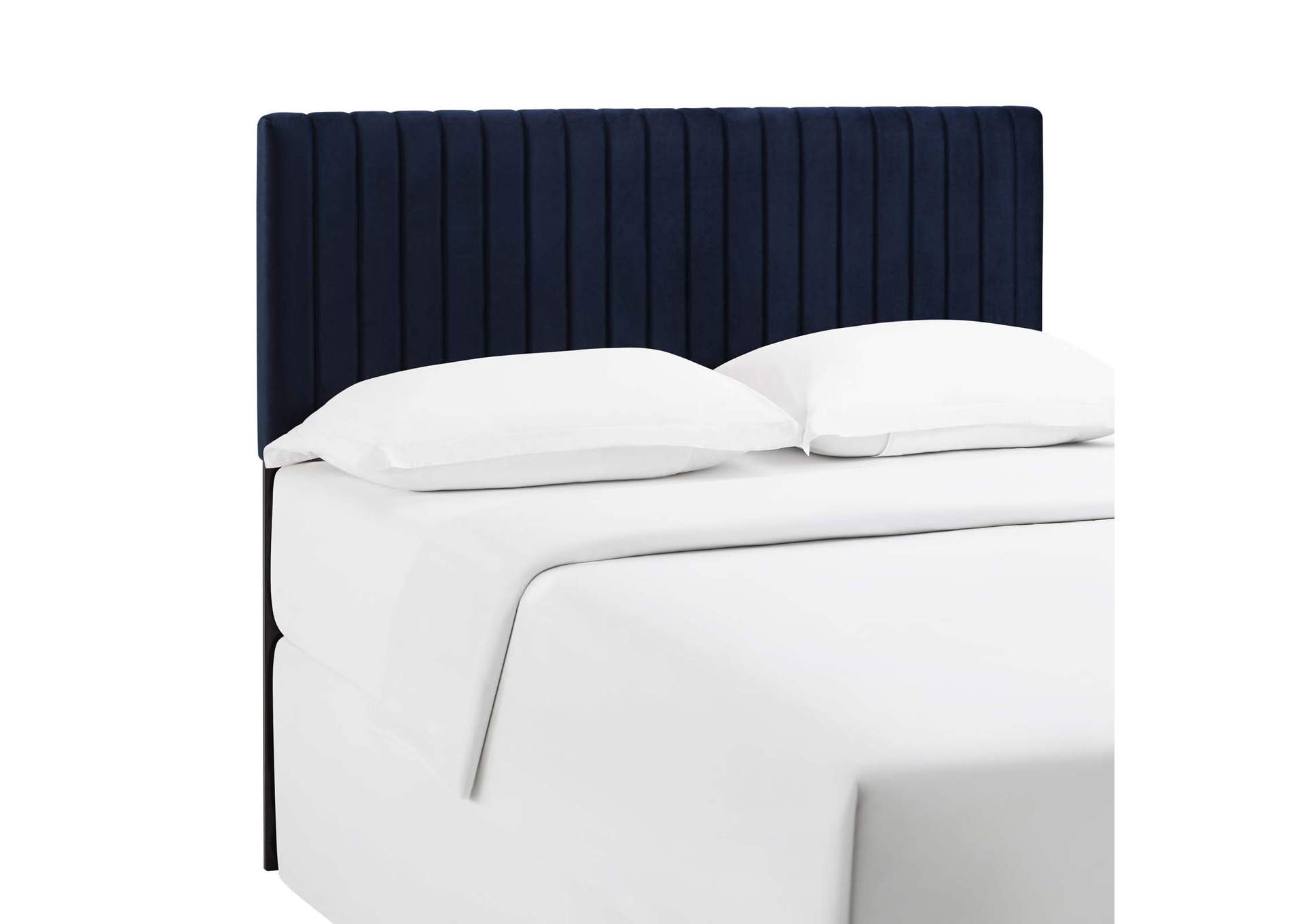 Keira Midnight Blue King/California King Performance Velvet Headboard,Modway