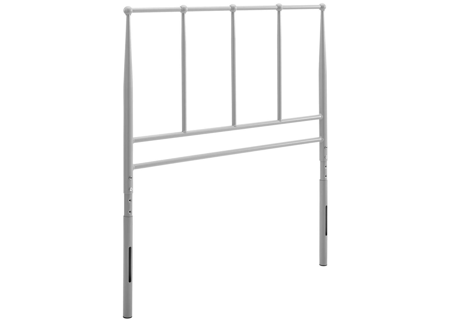 Kiana Gray Twin Metal Stainless Steel Headboard,Modway