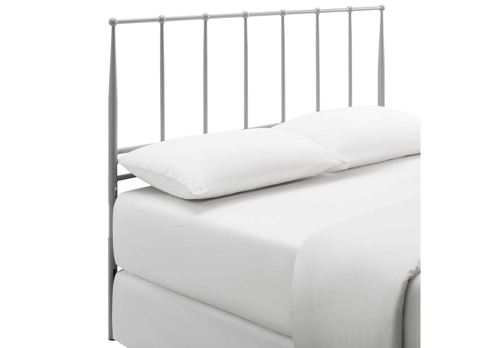 Kiana Gray Full Metal Stainless Steel Headboard,Modway