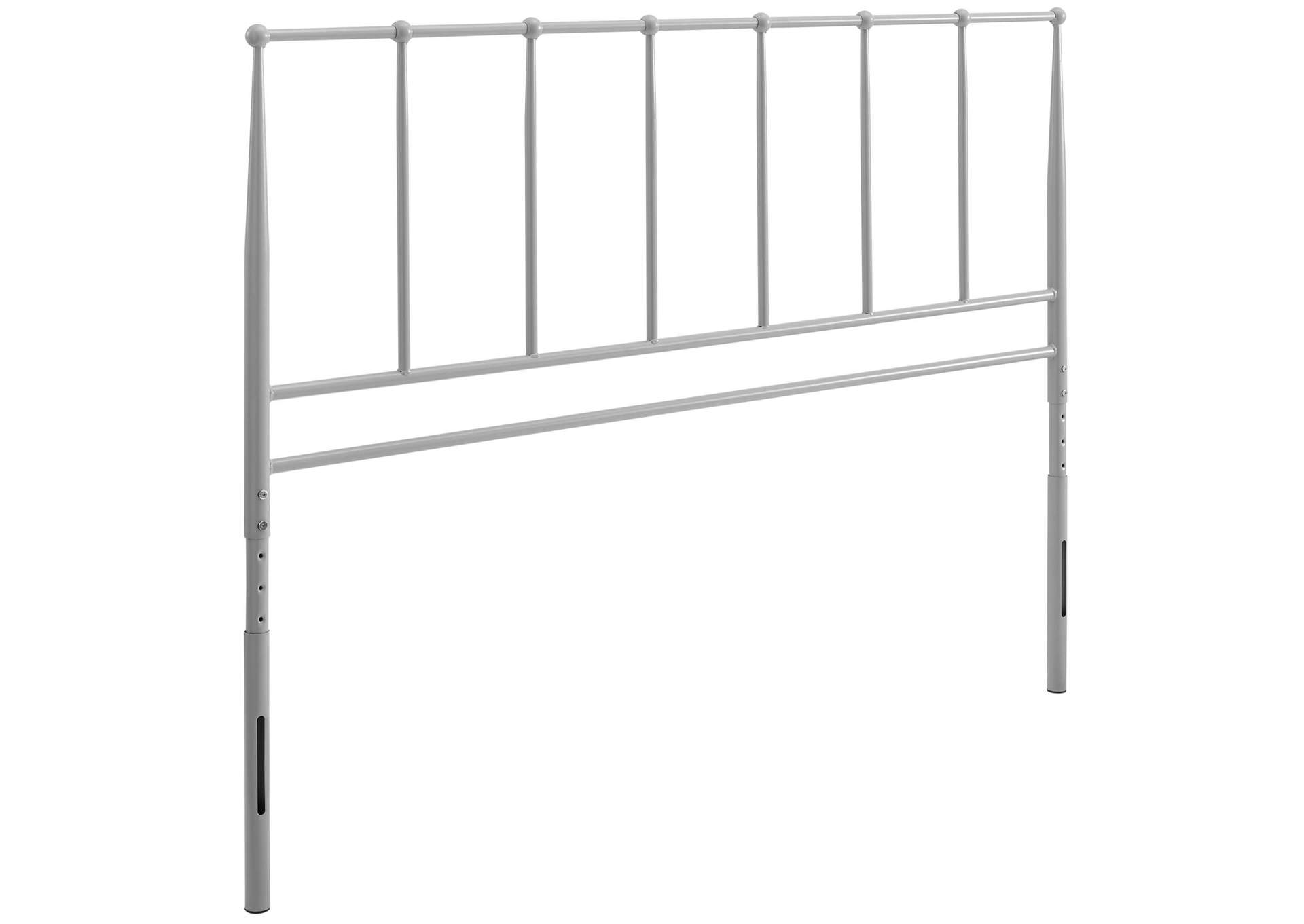 Kiana Gray Full Metal Stainless Steel Headboard,Modway