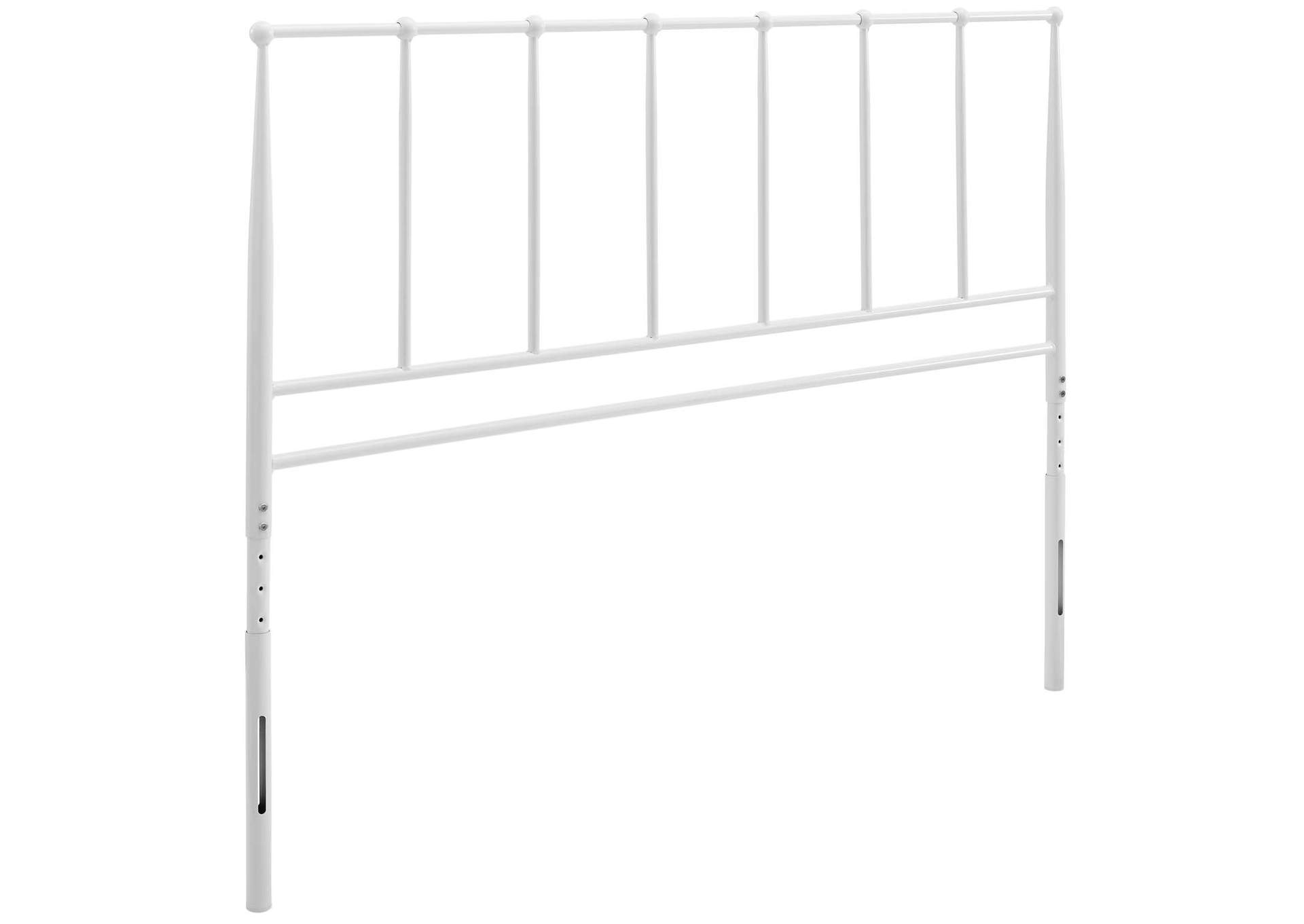 Kiana White Full Metal Stainless Steel Headboard,Modway