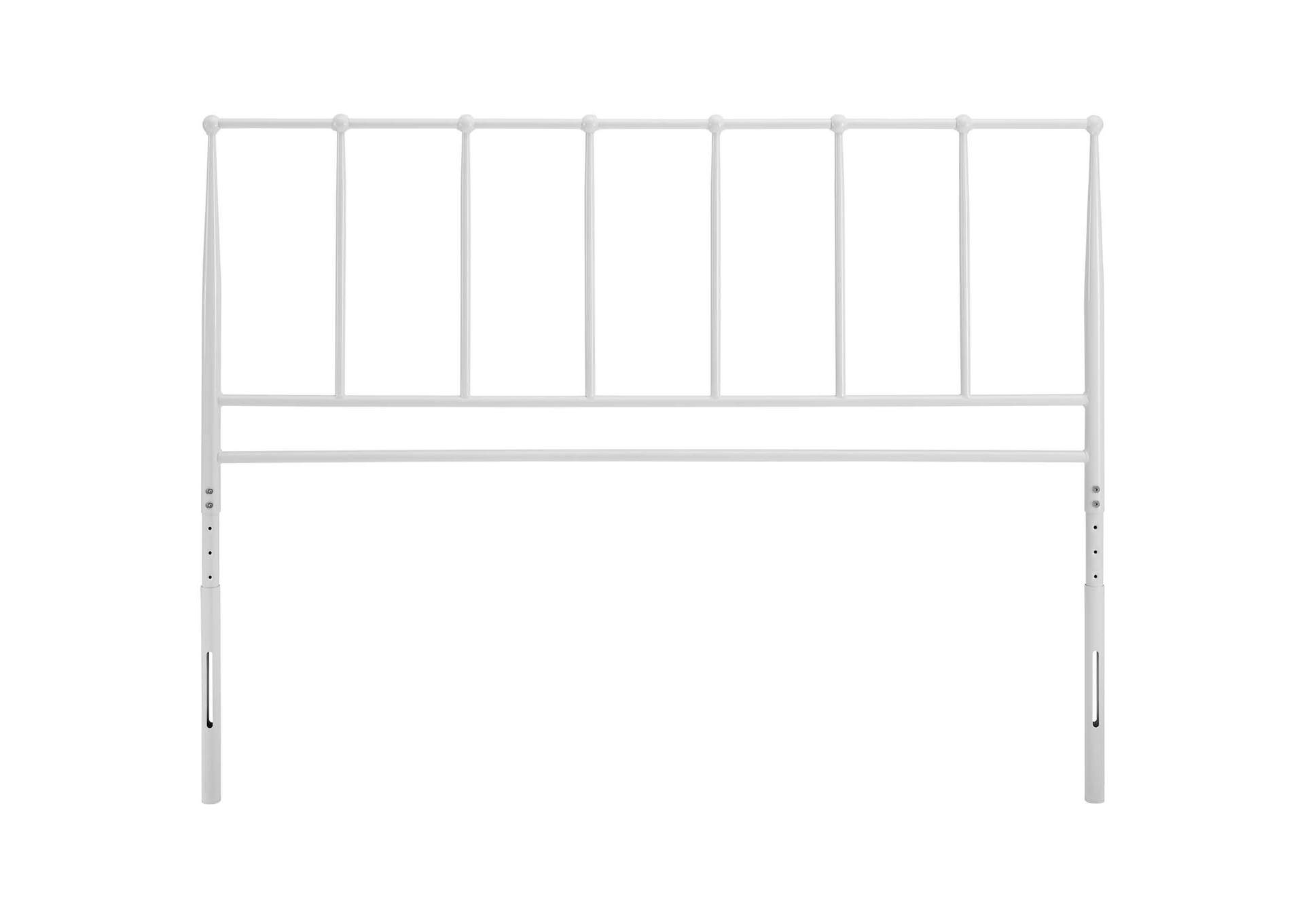 Kiana White Full Metal Stainless Steel Headboard,Modway