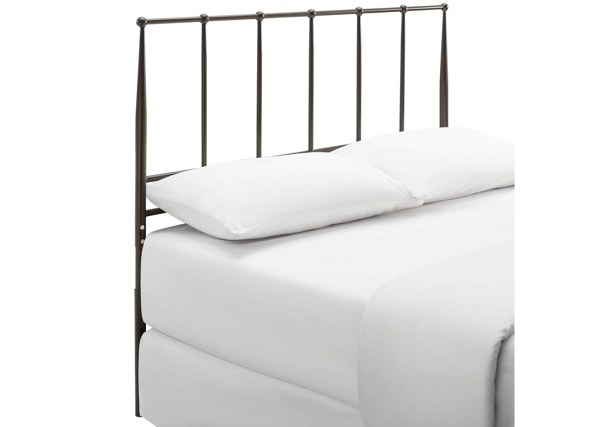 Kiana Brown Queen Metal Stainless Steel Headboard,Modway