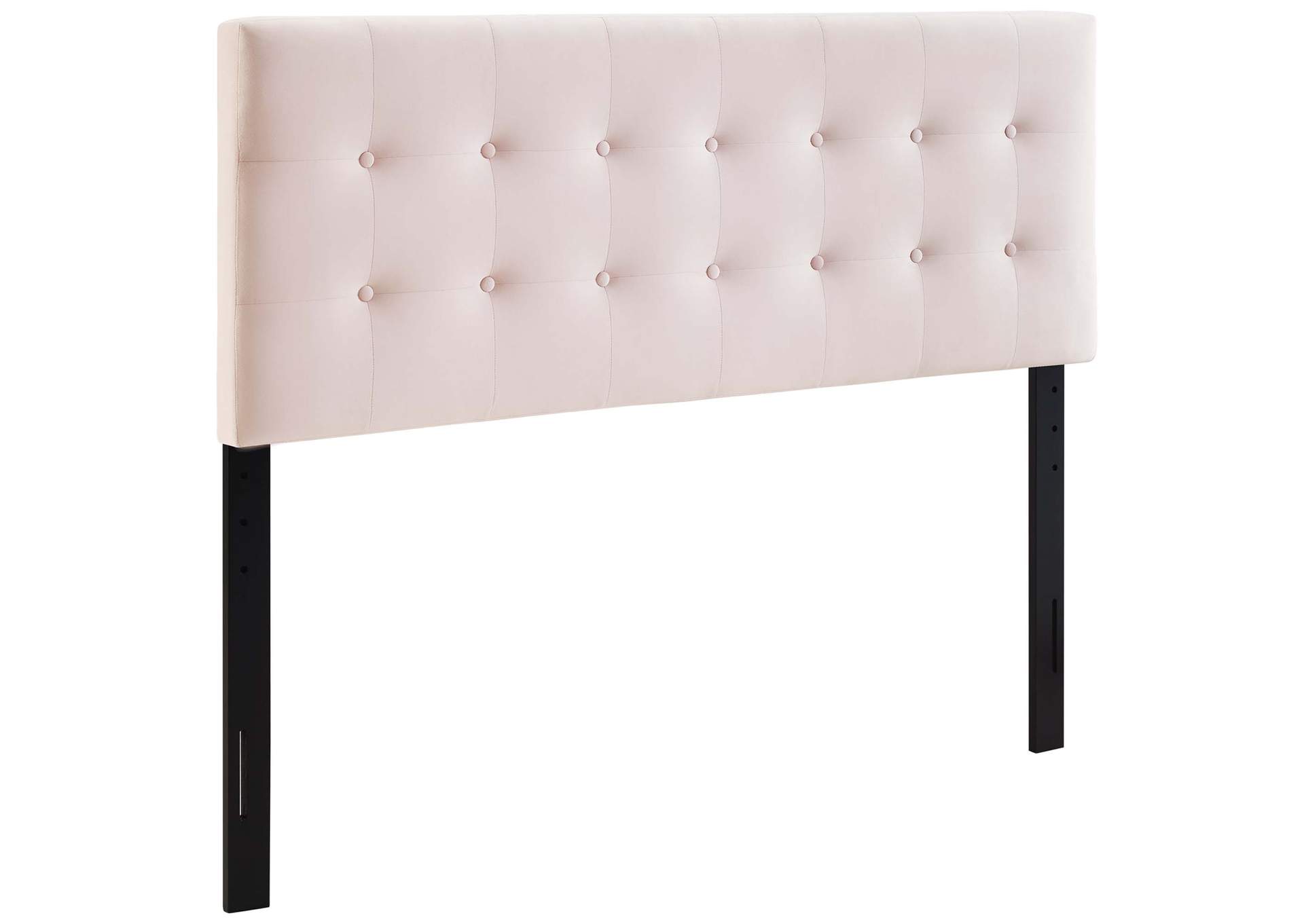 Emily Pink Queen Biscuit Tufted Performance Velvet Headboard,Modway