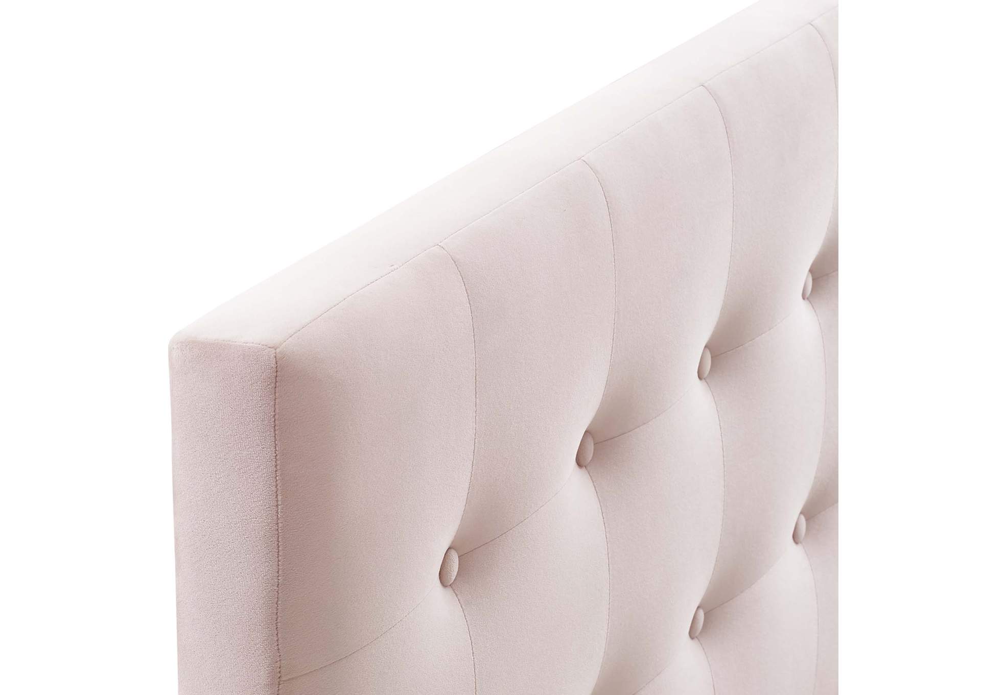 Emily Pink Queen Biscuit Tufted Performance Velvet Headboard,Modway