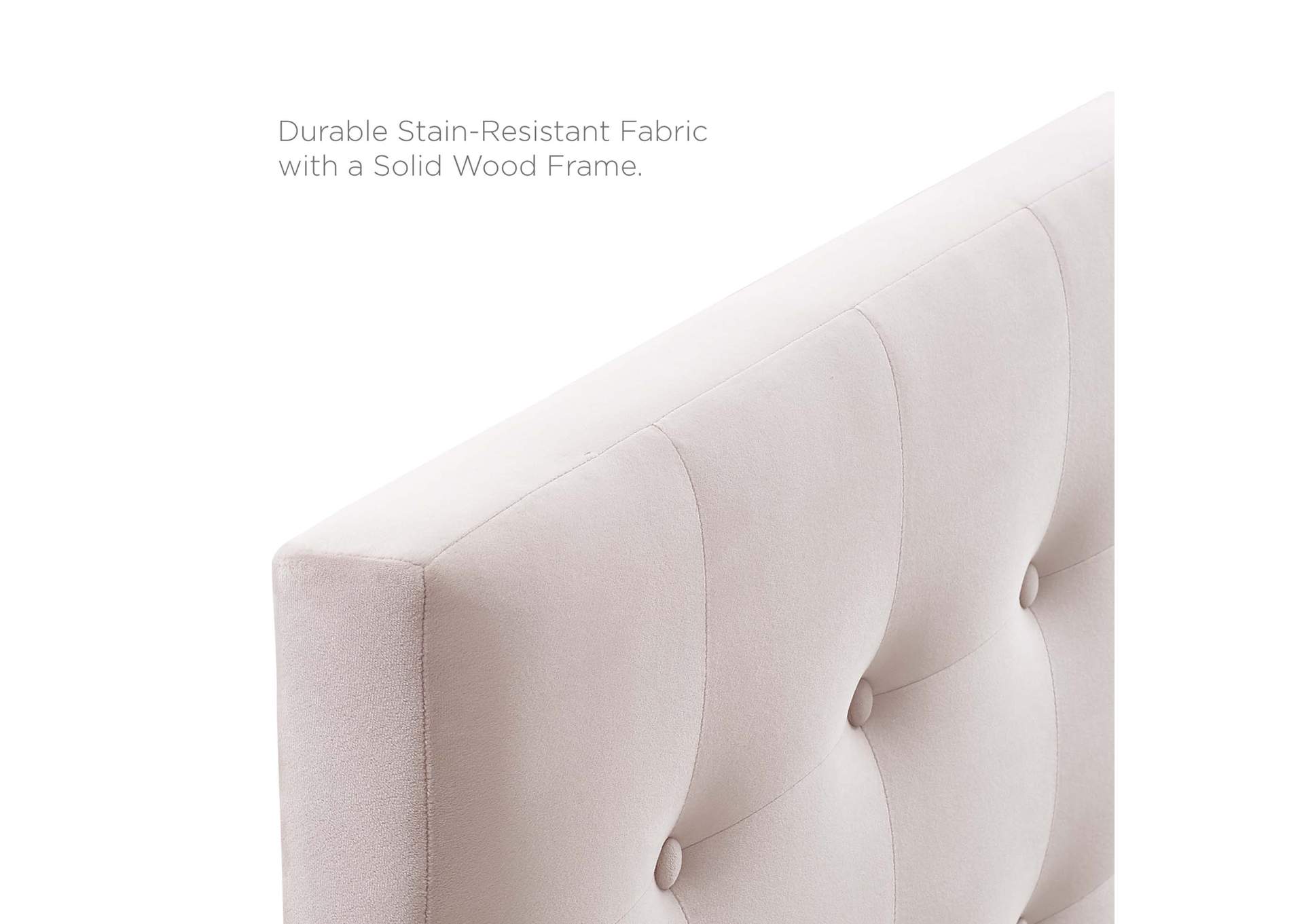 Emily Pink Queen Biscuit Tufted Performance Velvet Headboard,Modway