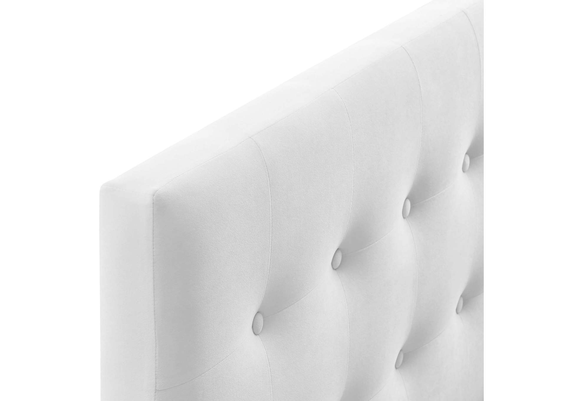 Emily White Queen Biscuit Tufted Performance Velvet Headboard,Modway