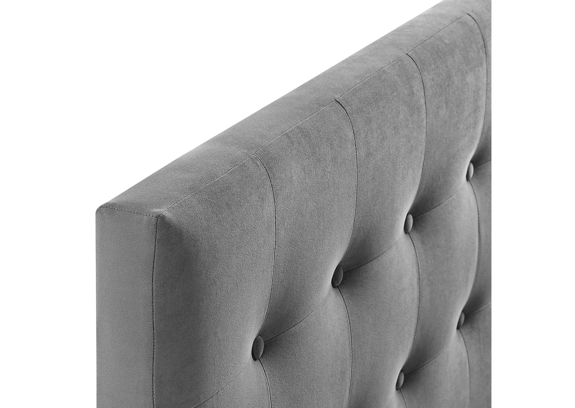 Emily Gray King Biscuit Tufted Performance Velvet Headboard,Modway