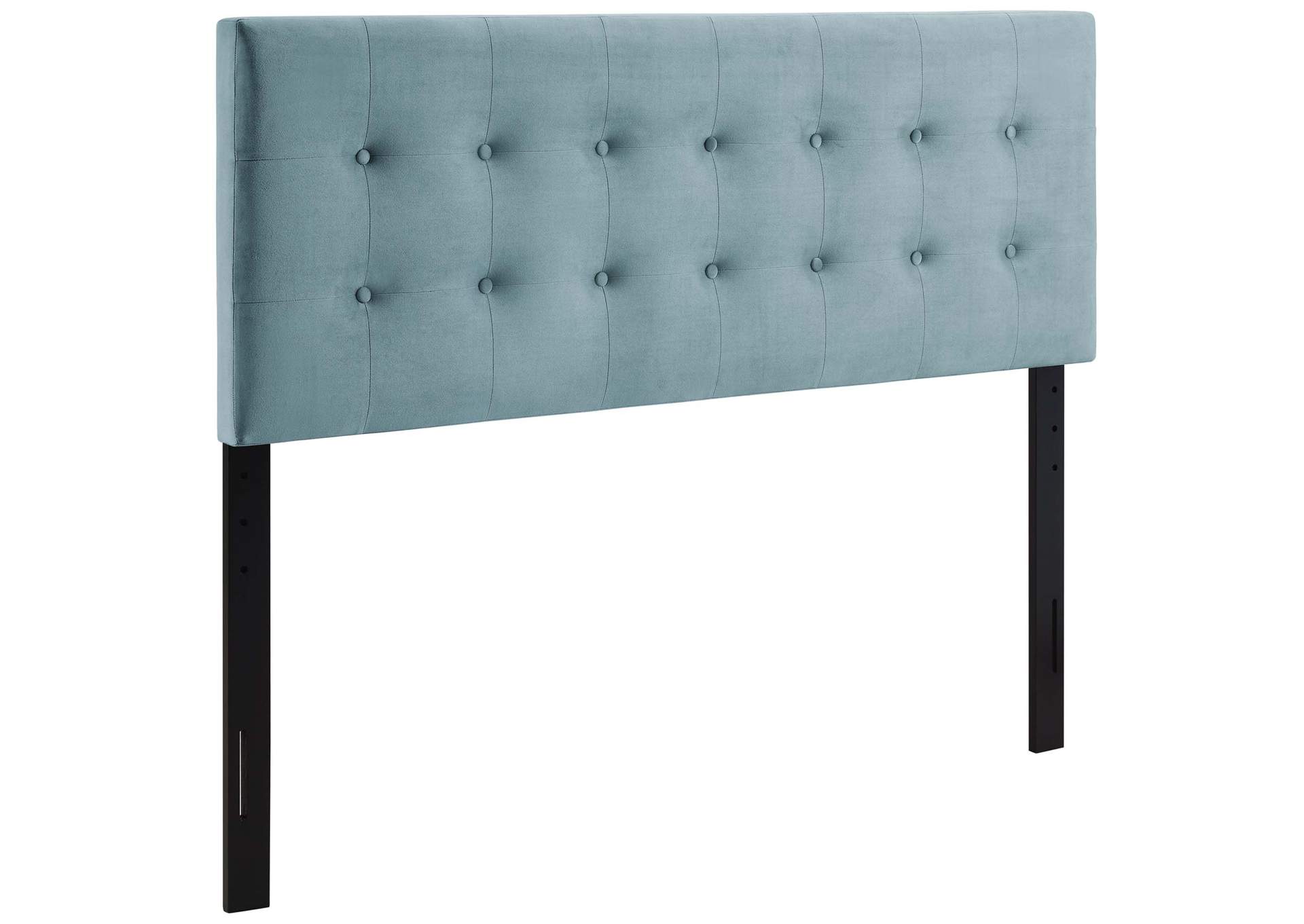 Emily Light Blue King Biscuit Tufted Performance Velvet Headboard,Modway