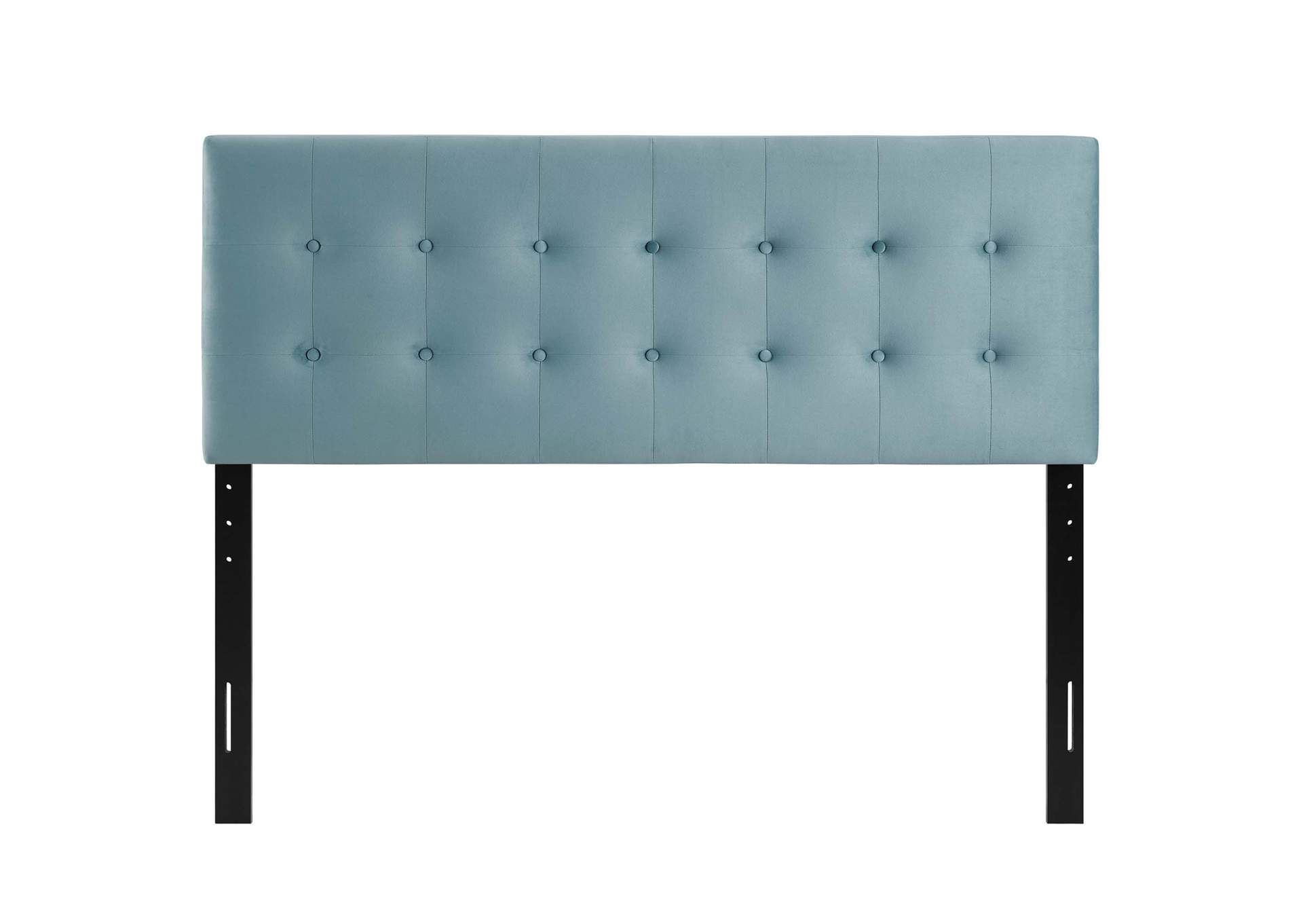 Emily Light Blue King Biscuit Tufted Performance Velvet Headboard,Modway