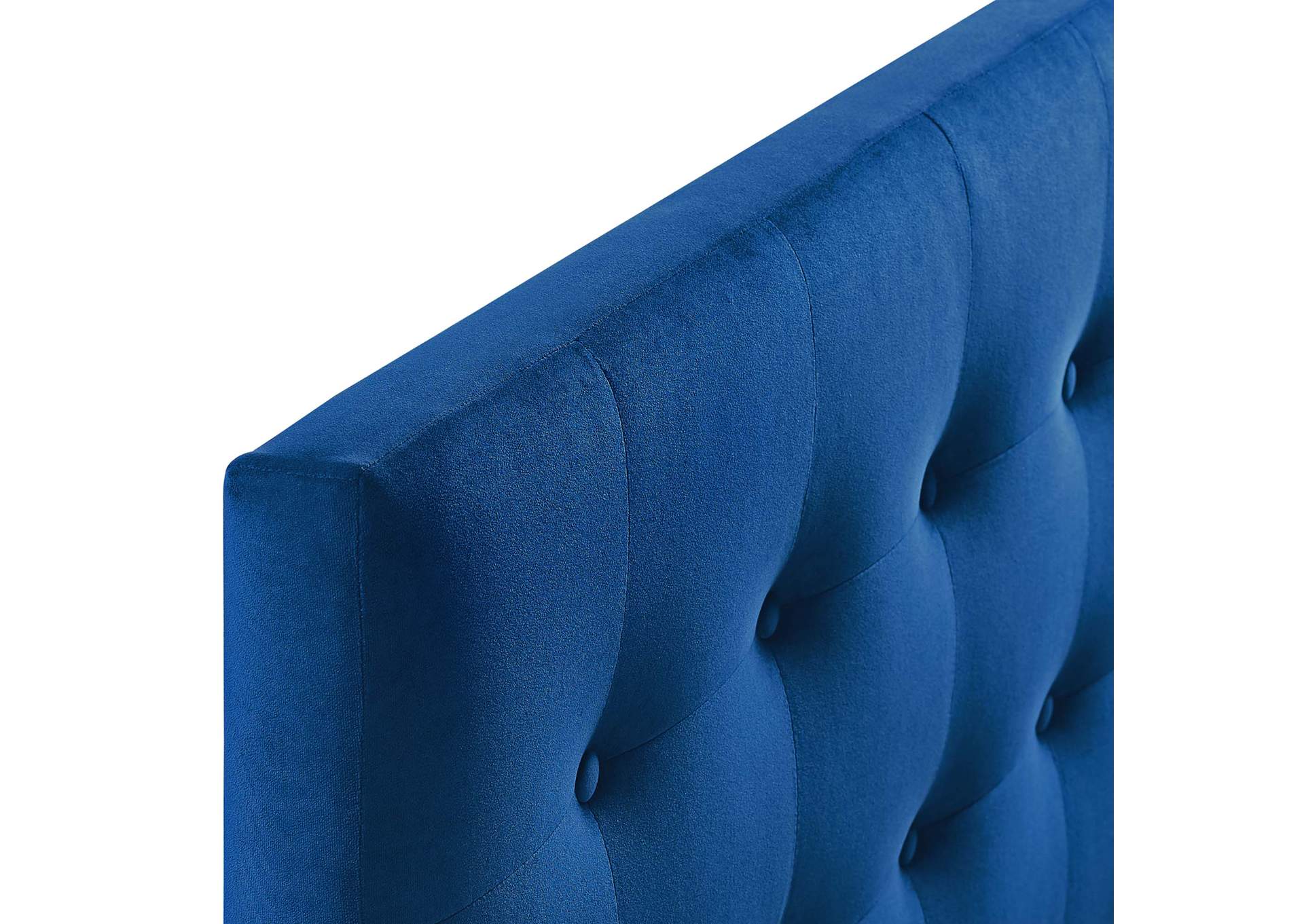 Emily Navy King Biscuit Tufted Performance Velvet Headboard,Modway
