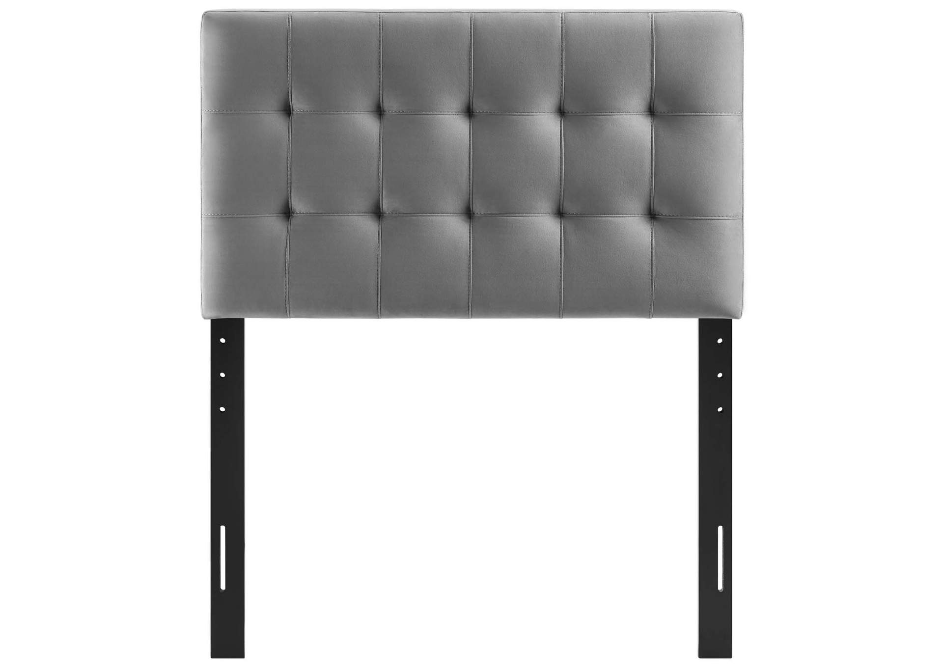 Lily Gray Biscuit Tufted Twin Performance Velvet Headboard,Modway