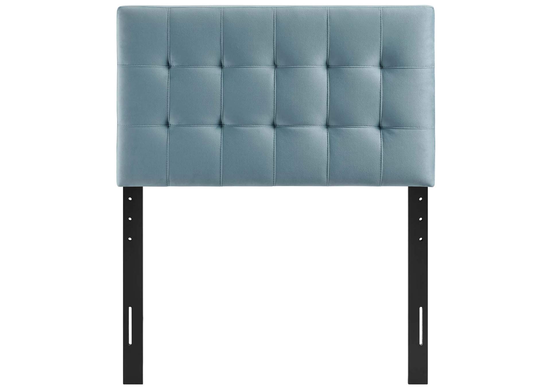 Lily Light Blue Biscuit Tufted Twin Performance Velvet Headboard,Modway