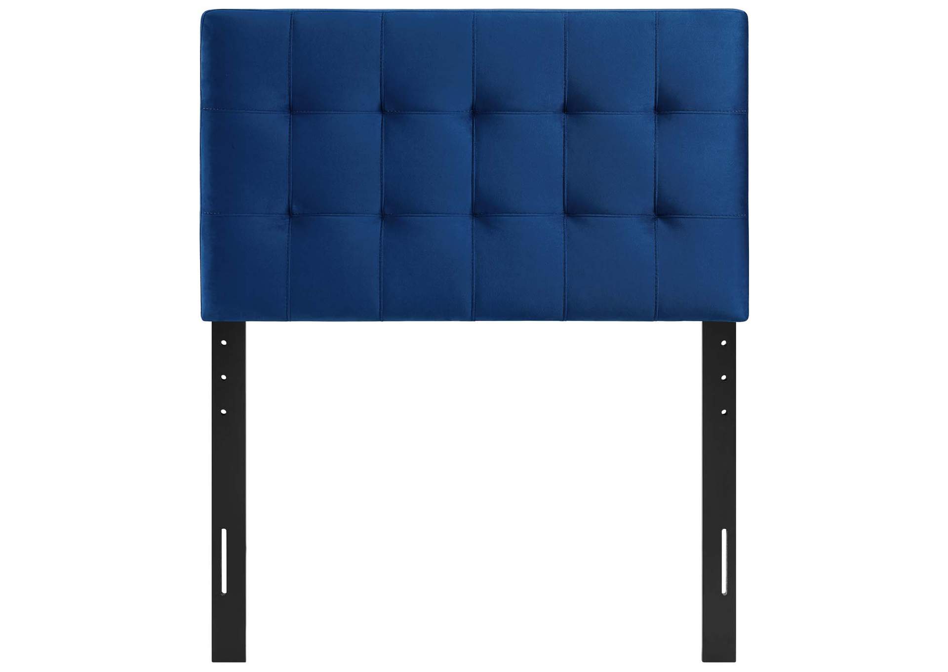Lily Navy Biscuit Tufted Twin Performance Velvet Headboard,Modway