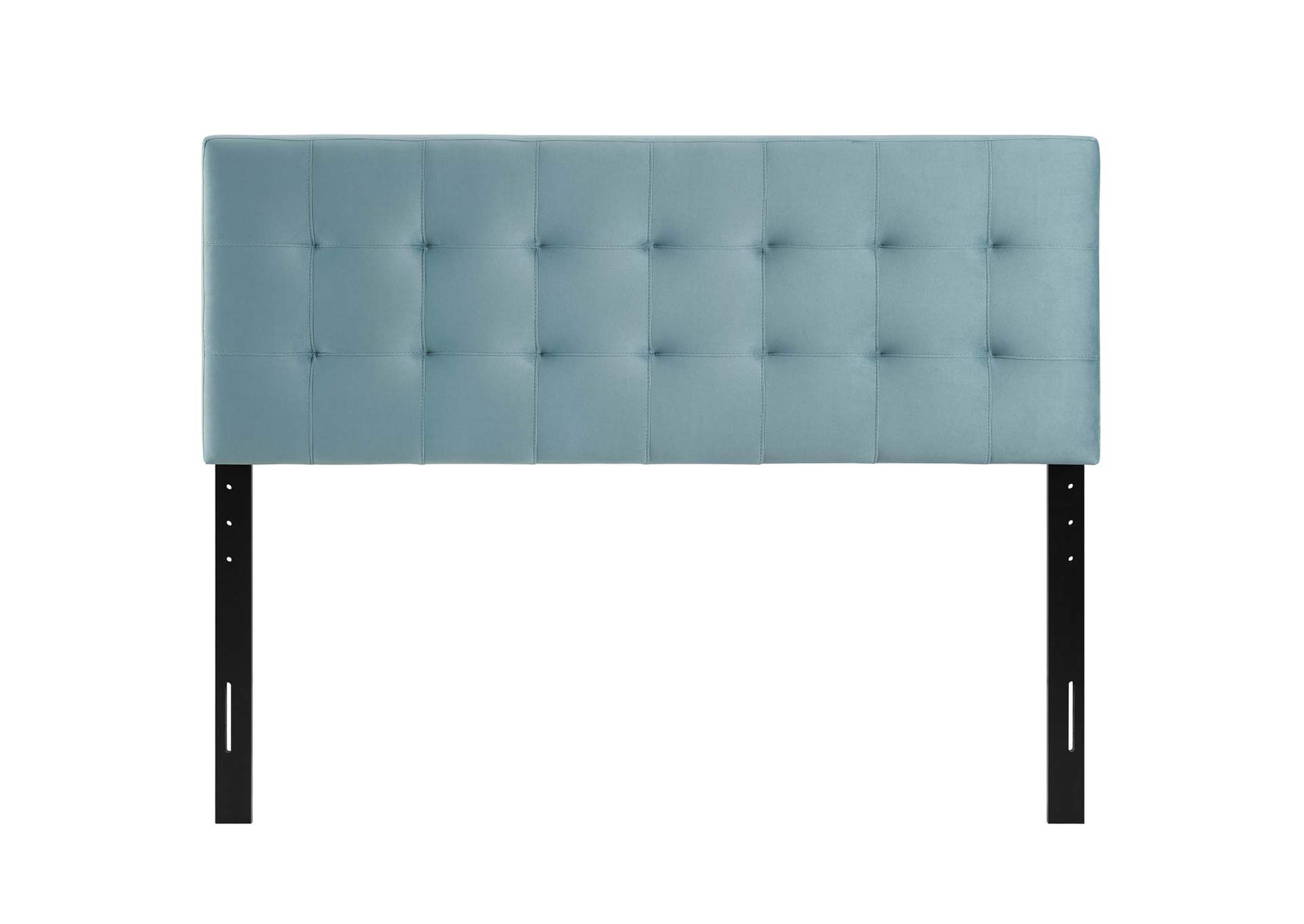 Lily Light Blue Queen Biscuit Tufted Performance Velvet Headboard,Modway