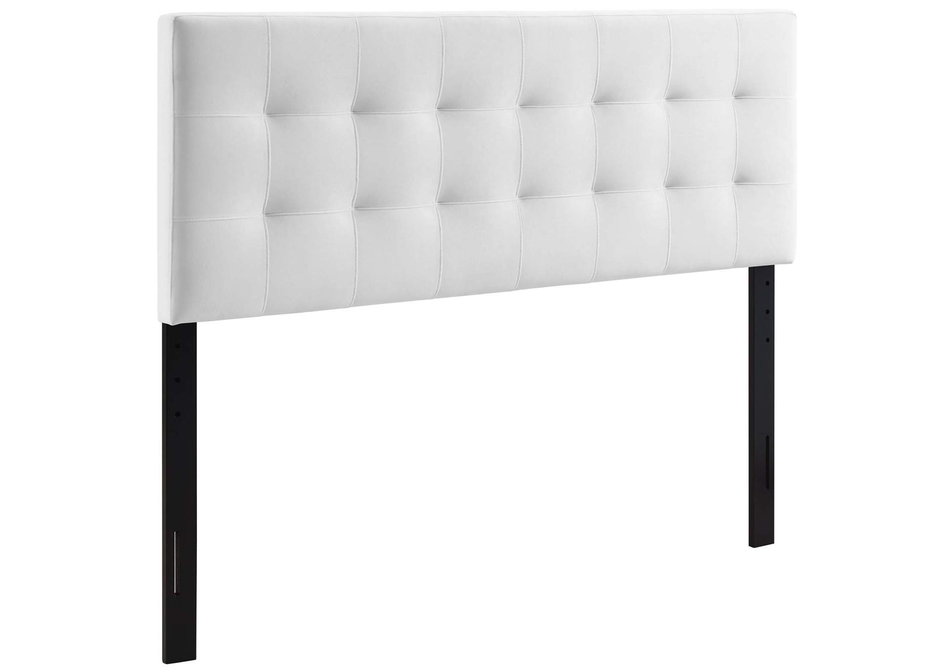 Lily White King Biscuit Tufted Performance Velvet Headboard,Modway