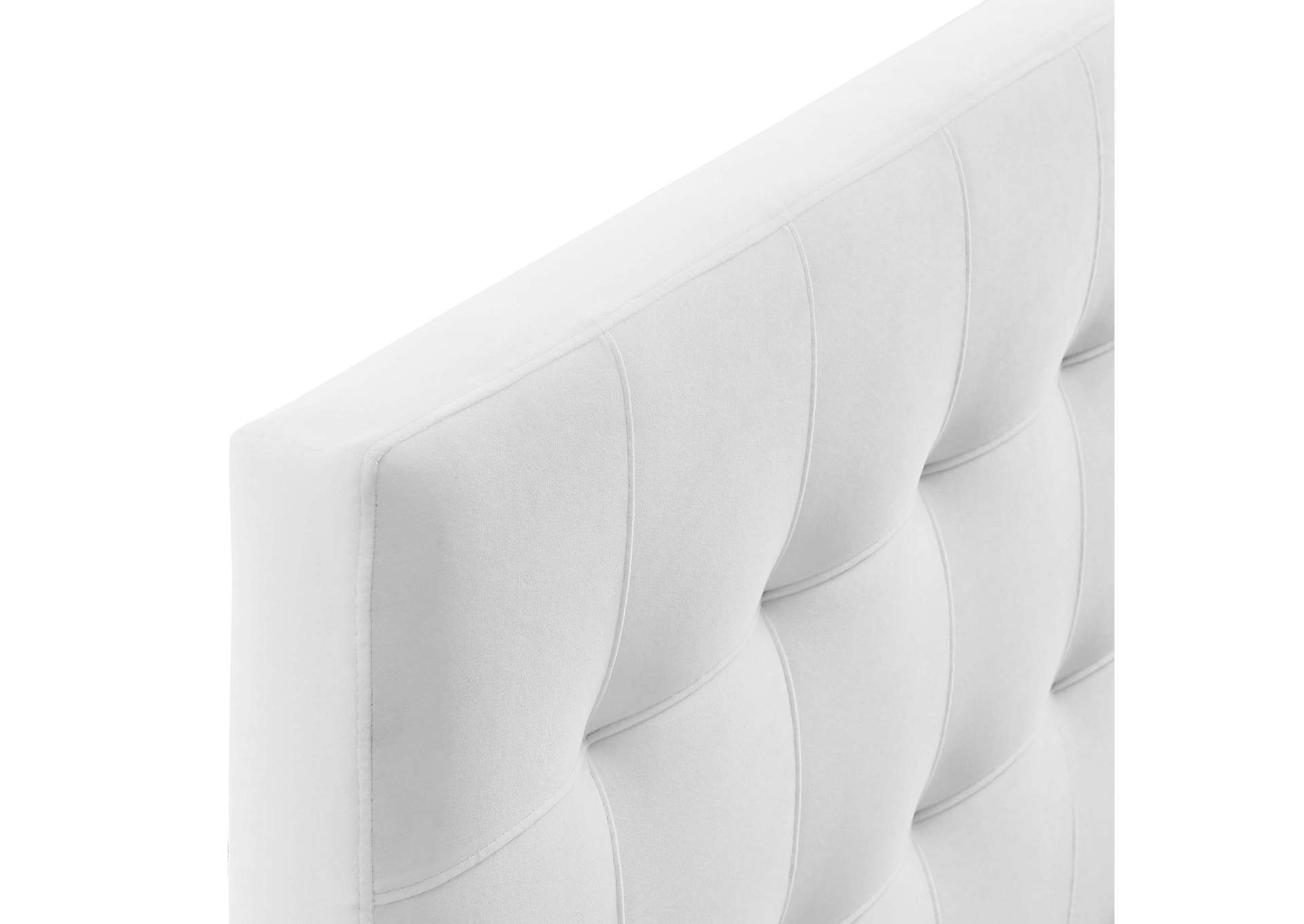Lily White King Biscuit Tufted Performance Velvet Headboard,Modway