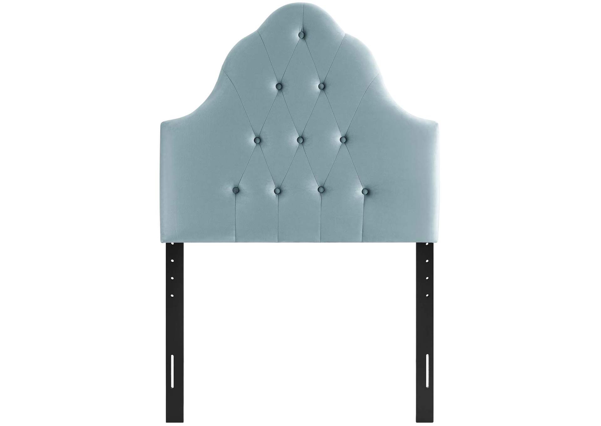Sovereign Light Blue Twin Diamond Tufted Performance Velvet Headboard,Modway