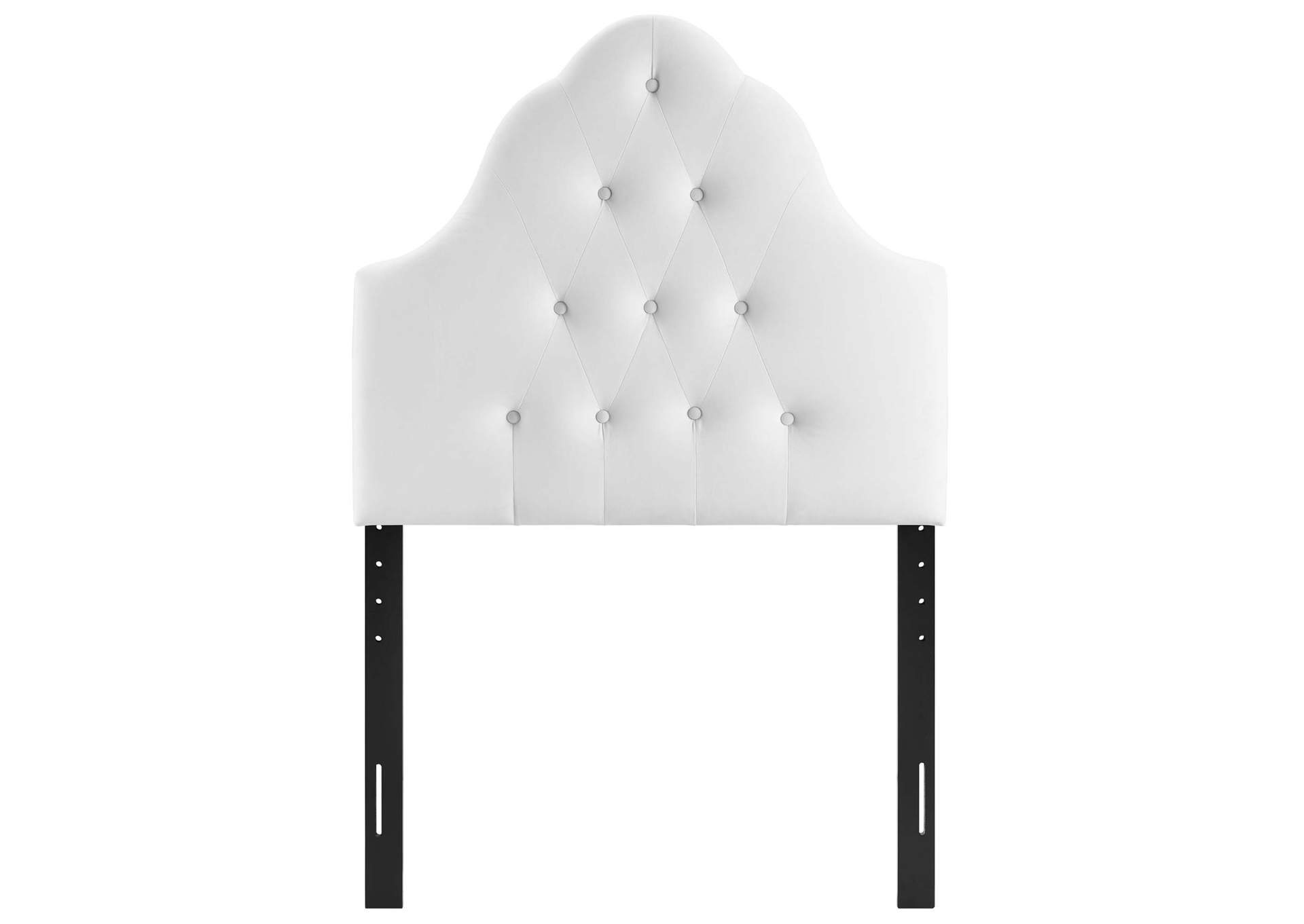 Sovereign White Twin Diamond Tufted Performance Velvet Headboard,Modway