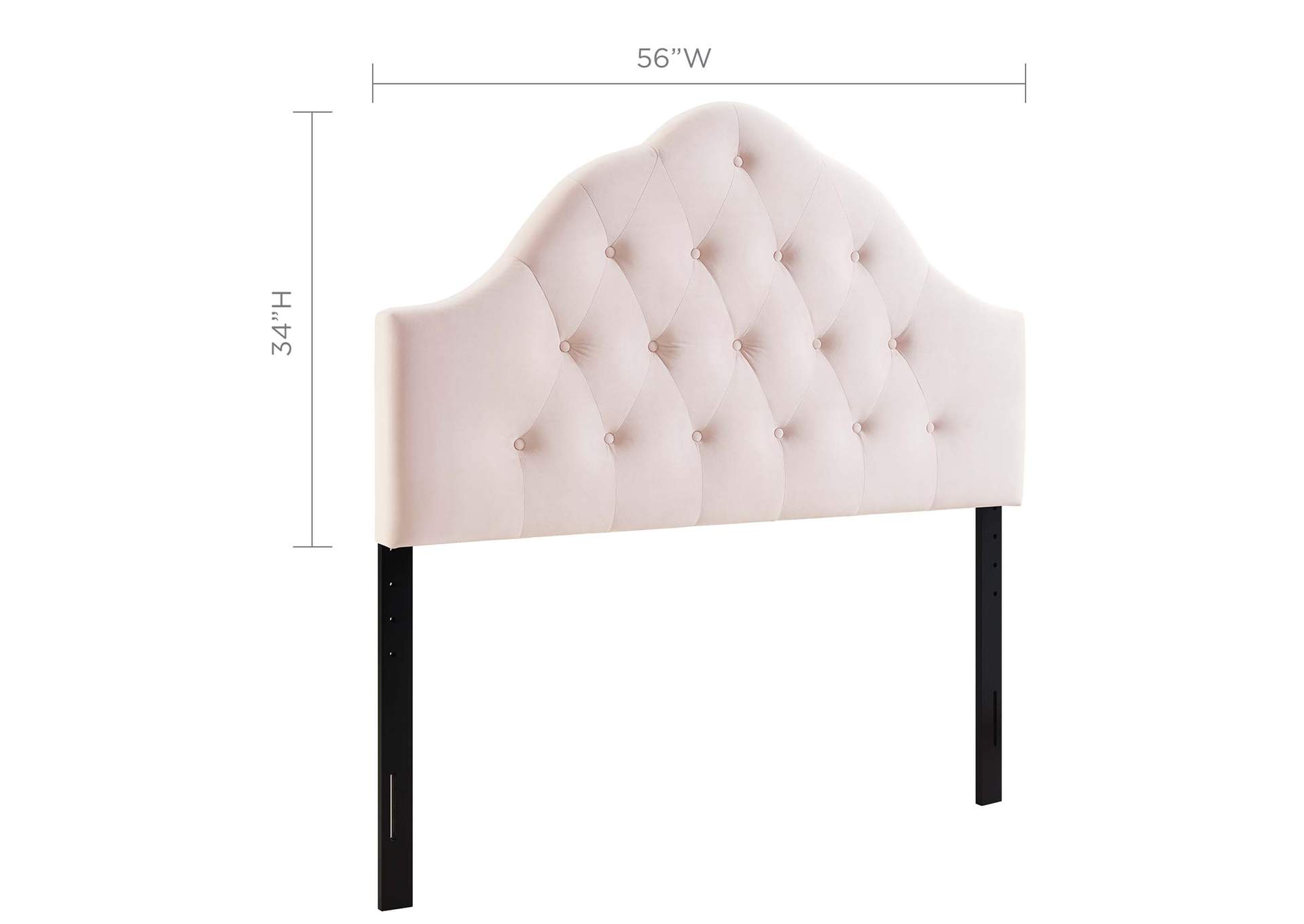 Sovereign Pink Full Diamond Tufted Performance Velvet Headboard,Modway
