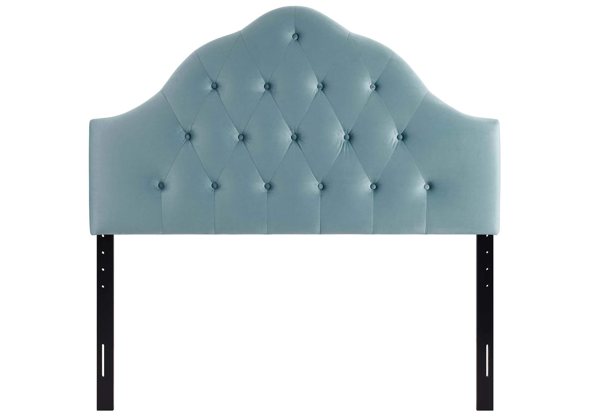 Sovereign Light Blue Queen Diamond Tufted Performance Velvet Headboard,Modway