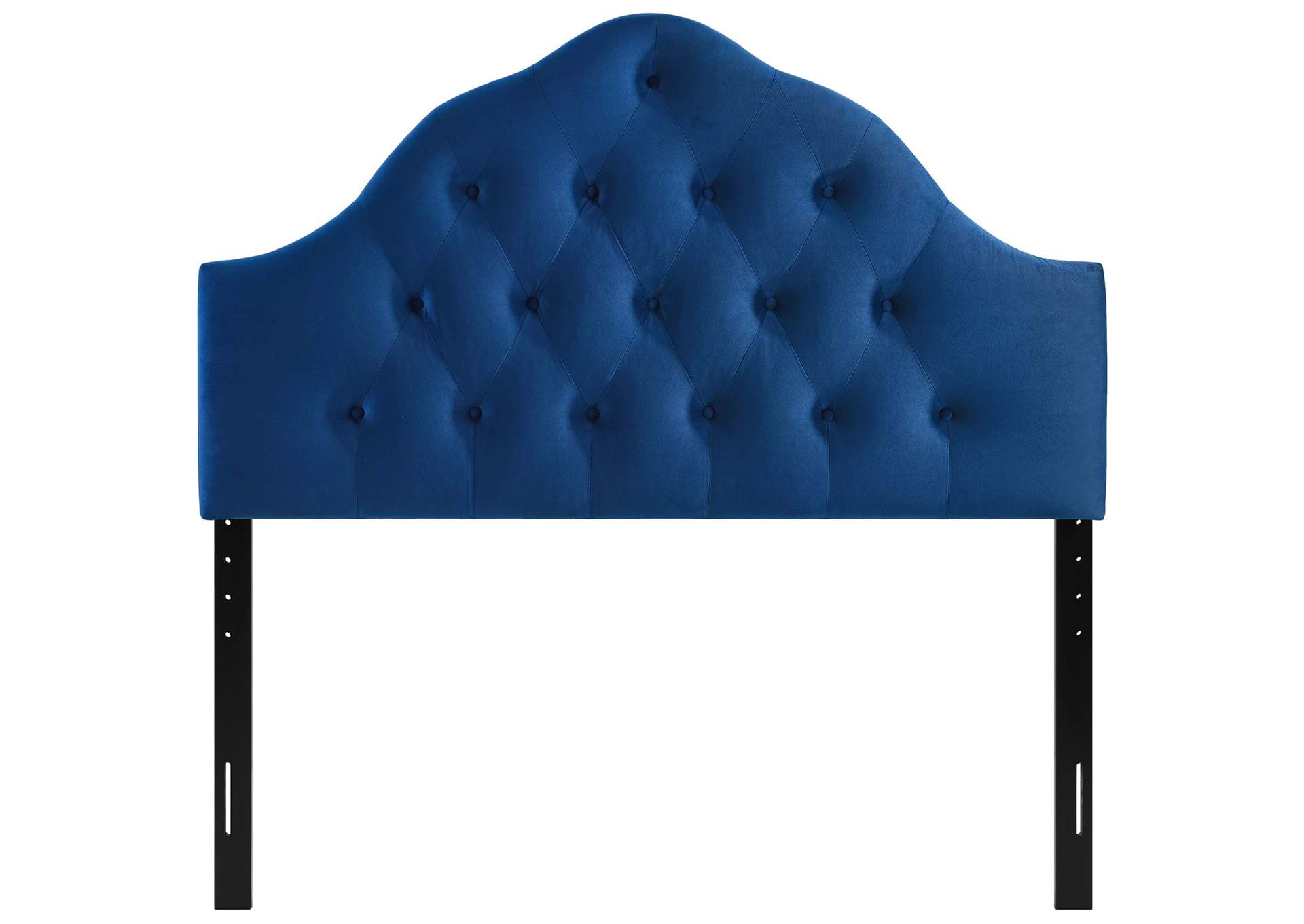 Sovereign Navy Queen Diamond Tufted Performance Velvet Headboard,Modway