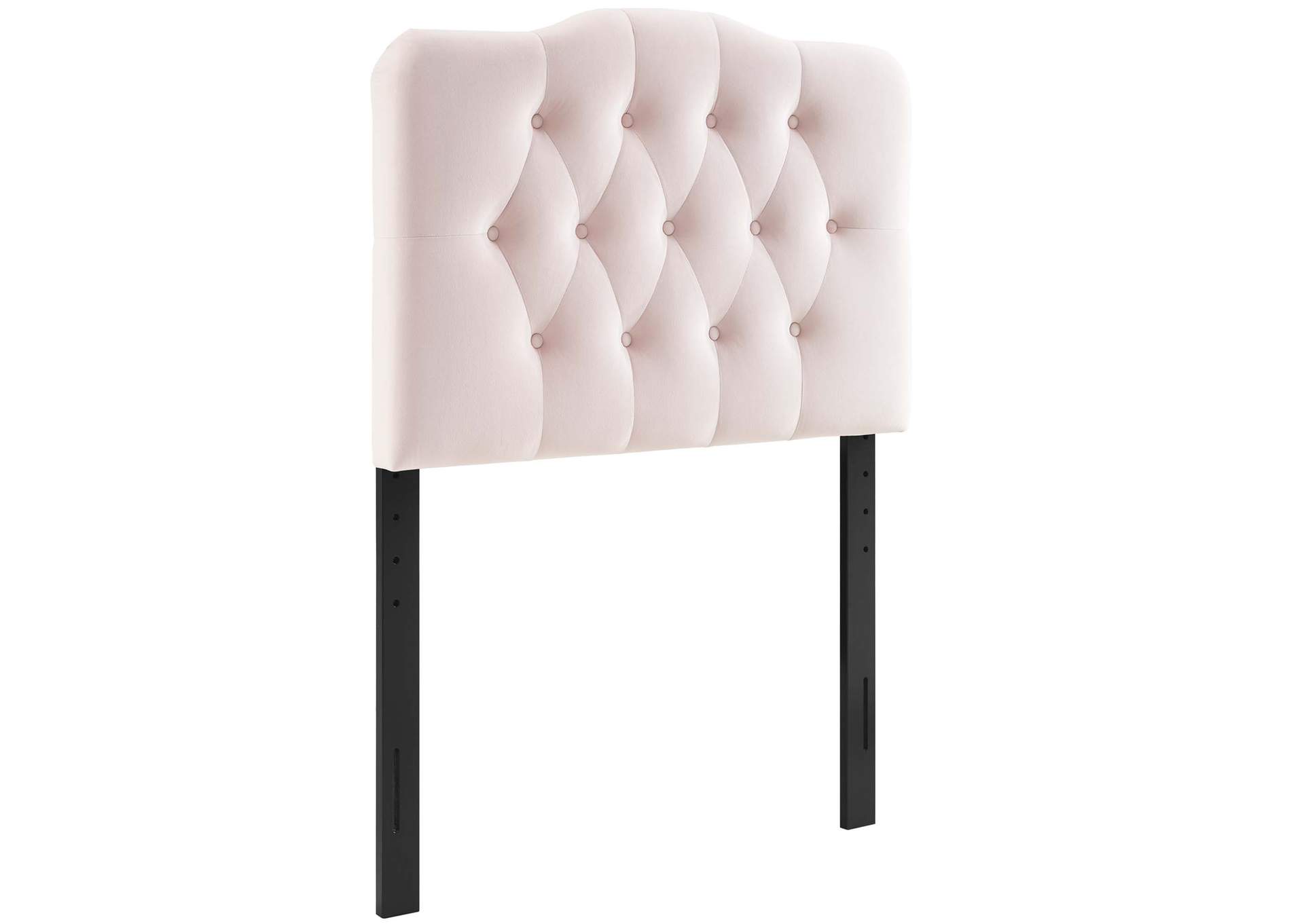 Annabel Pink Twin Diamond Tufted Performance Velvet Headboard,Modway