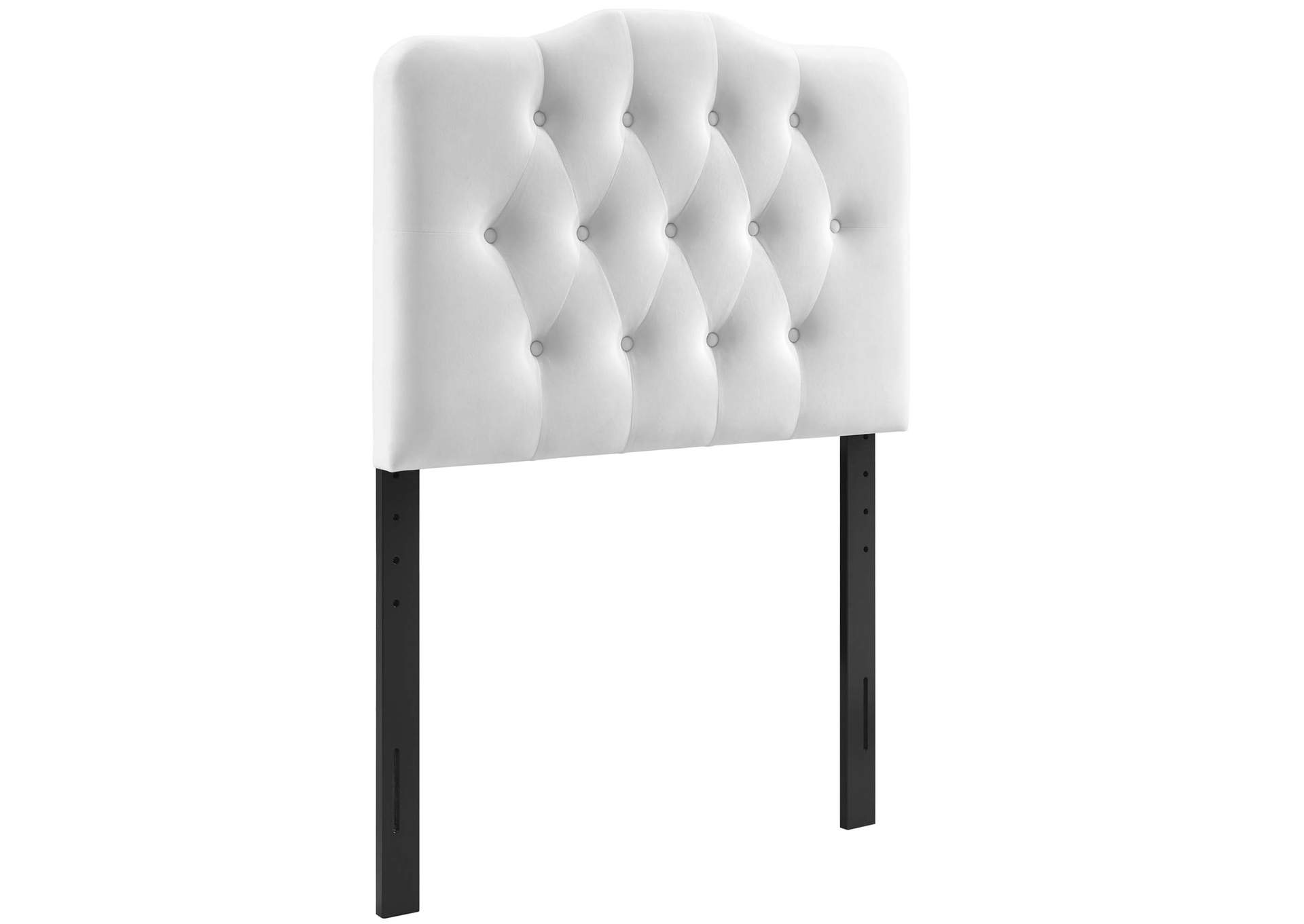 Annabel White Twin Diamond Tufted Performance Velvet Headboard,Modway