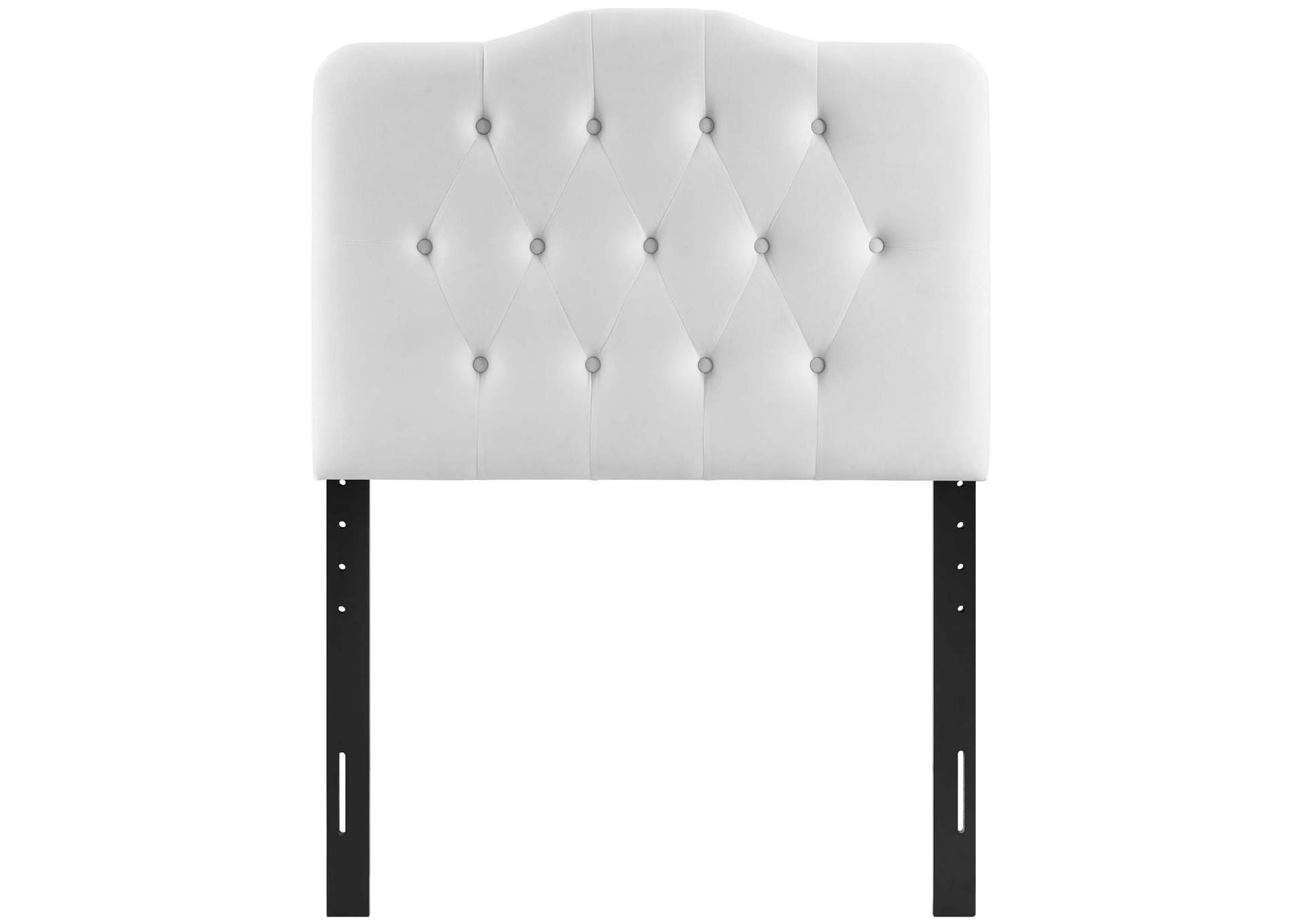 Annabel White Twin Diamond Tufted Performance Velvet Headboard,Modway